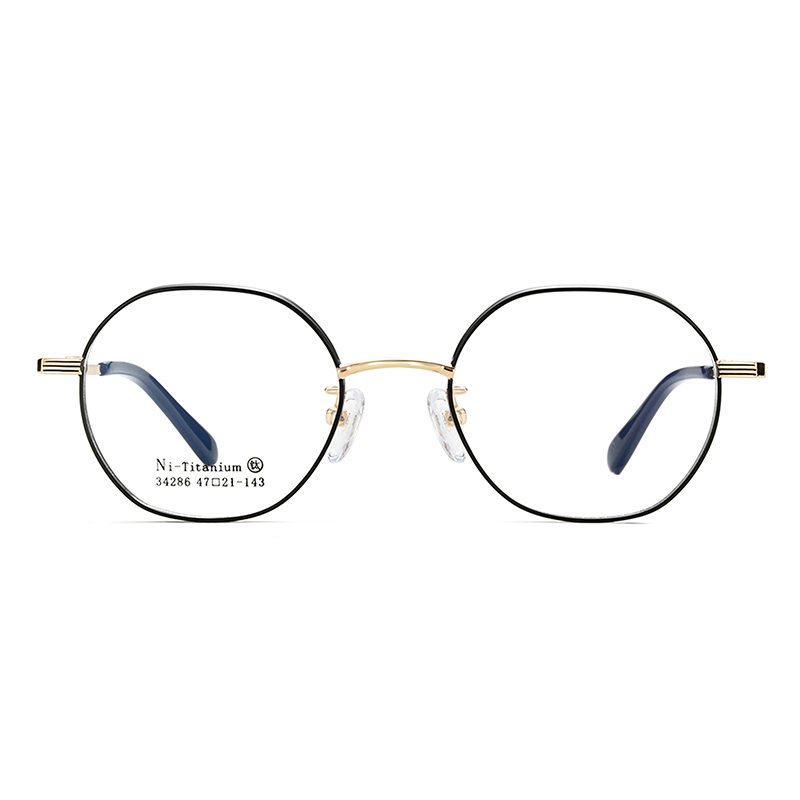 34286 Gafas casuales de aleación poligonal
