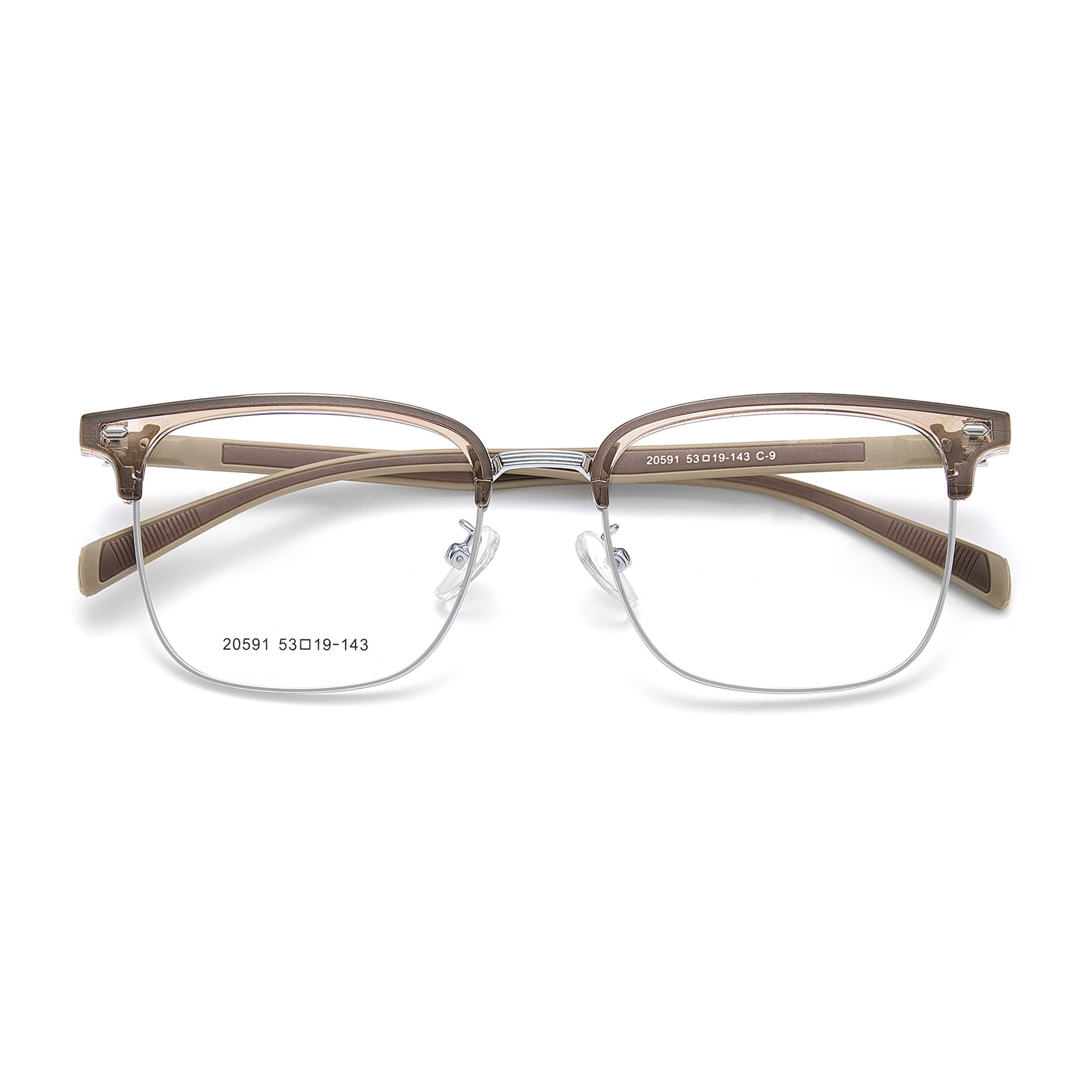 20591 Gafas informales de aleación con patillas de acero y plástico