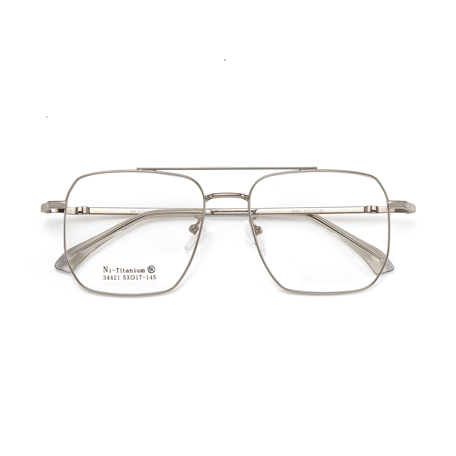 34421 Gafas de aleación esmeriladas de doble haz con montura cuadrada