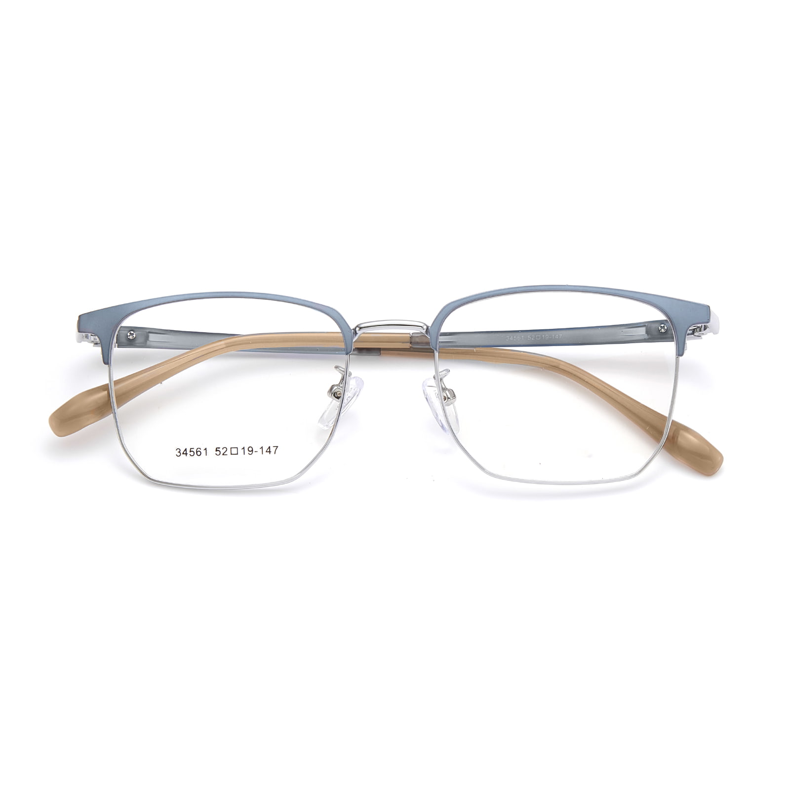 34561 Gafas de aleación de patillas de silicona para caballero de negocios