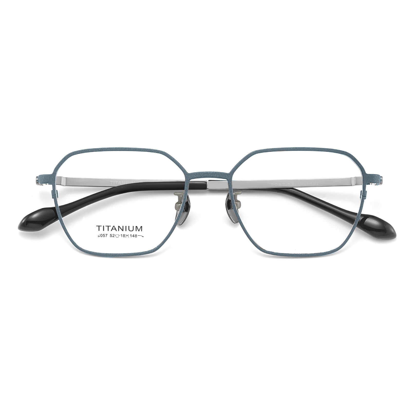 9057 Gafas de titanio puro personalizadas con corte hexagonal