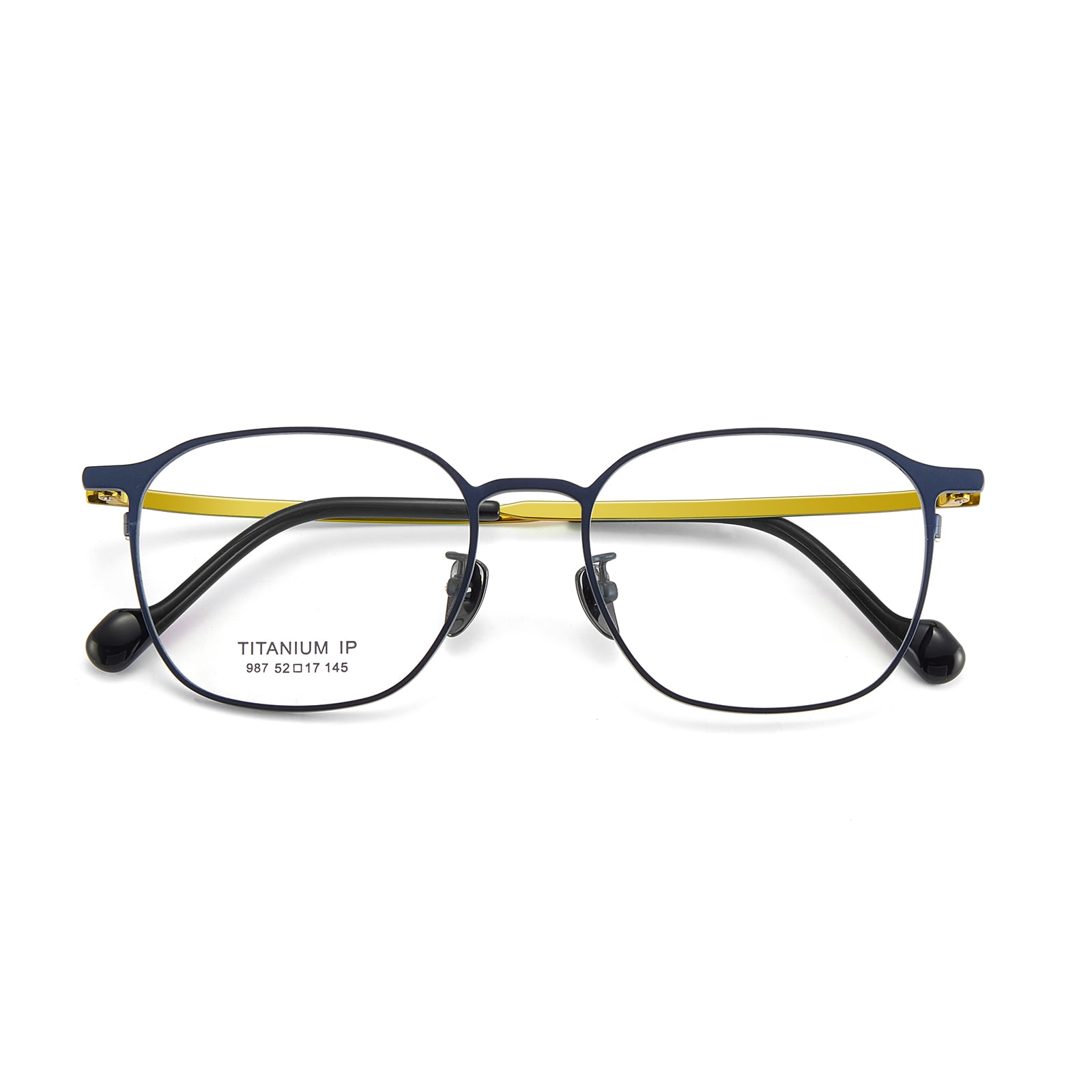987 Patillas de color degradado simple Gafas de titanio puro