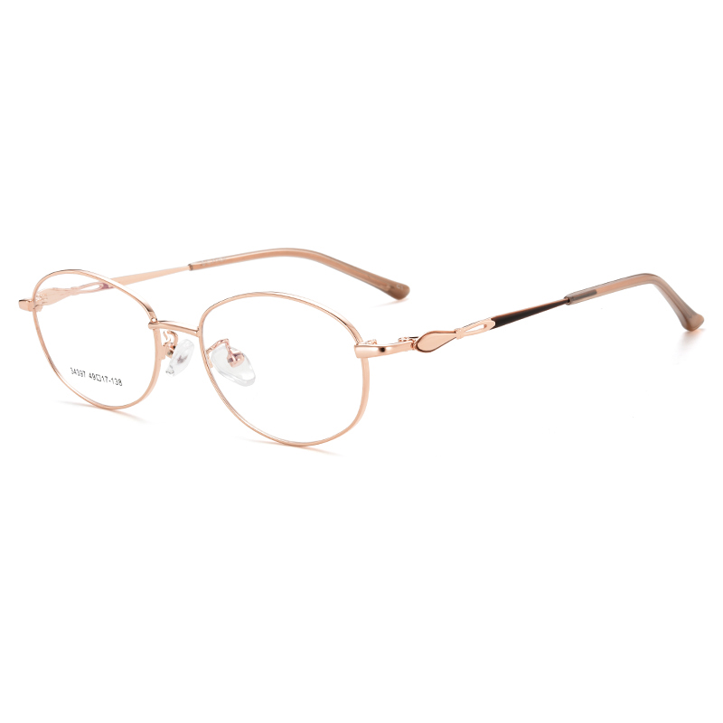 34397 Gafas de aleación de montura completa, ovaladas, para todos los días
