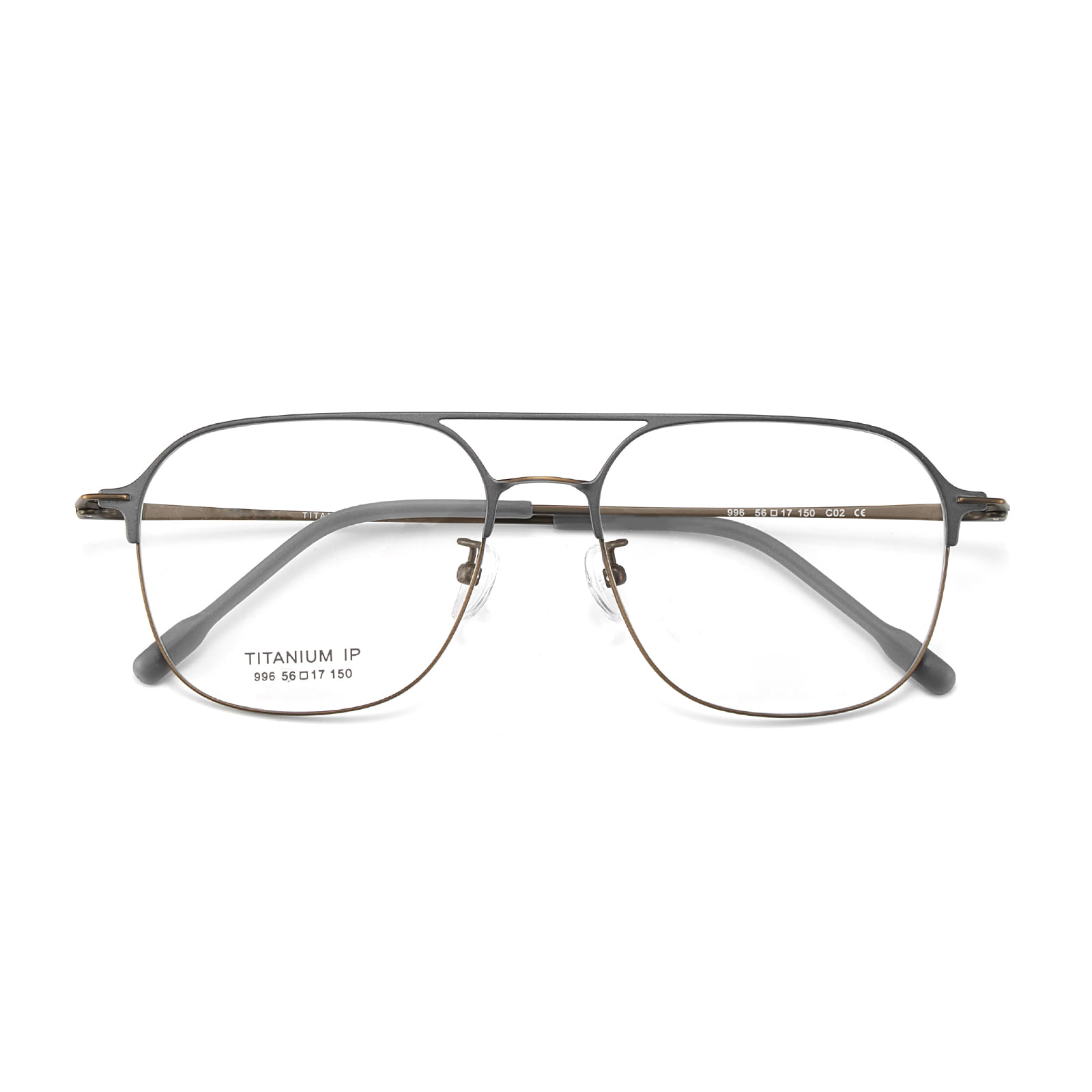 996 Gafas de titanio puro de una sola pieza de doble haz
