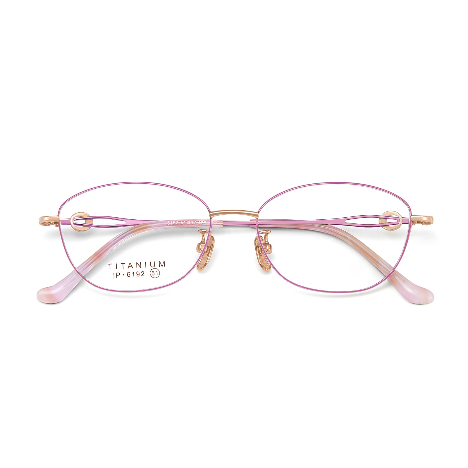 6192 Gafas de titanio puro de diamante fino no deformadas con montura pequeña