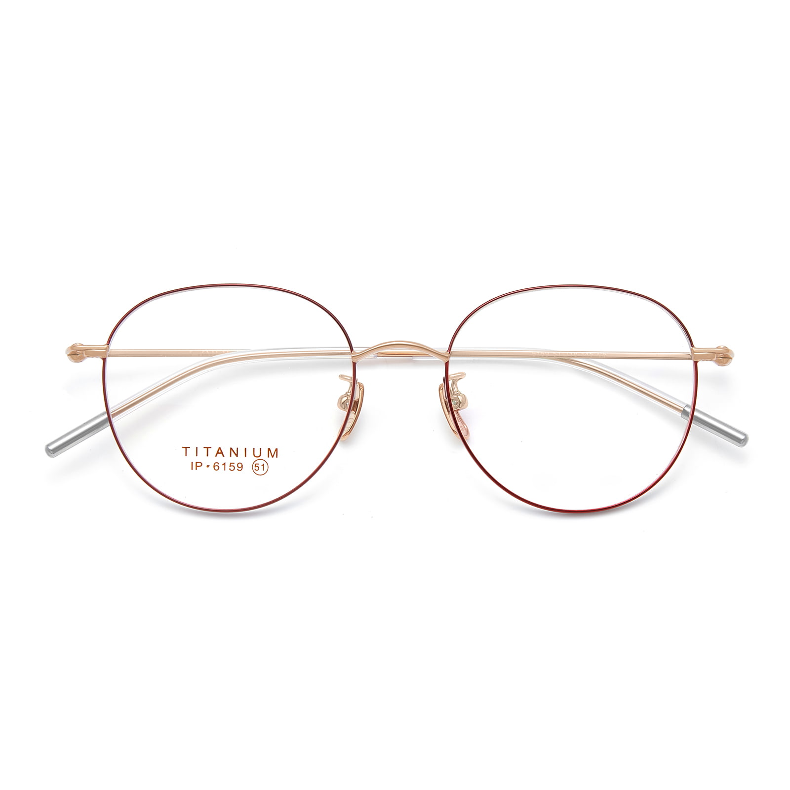 6159 Gafas ovaladas finas de titanio