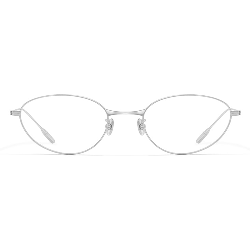 Gafas de titanio puro, ricas en color ojo de gato, ovaladas y descoloridas