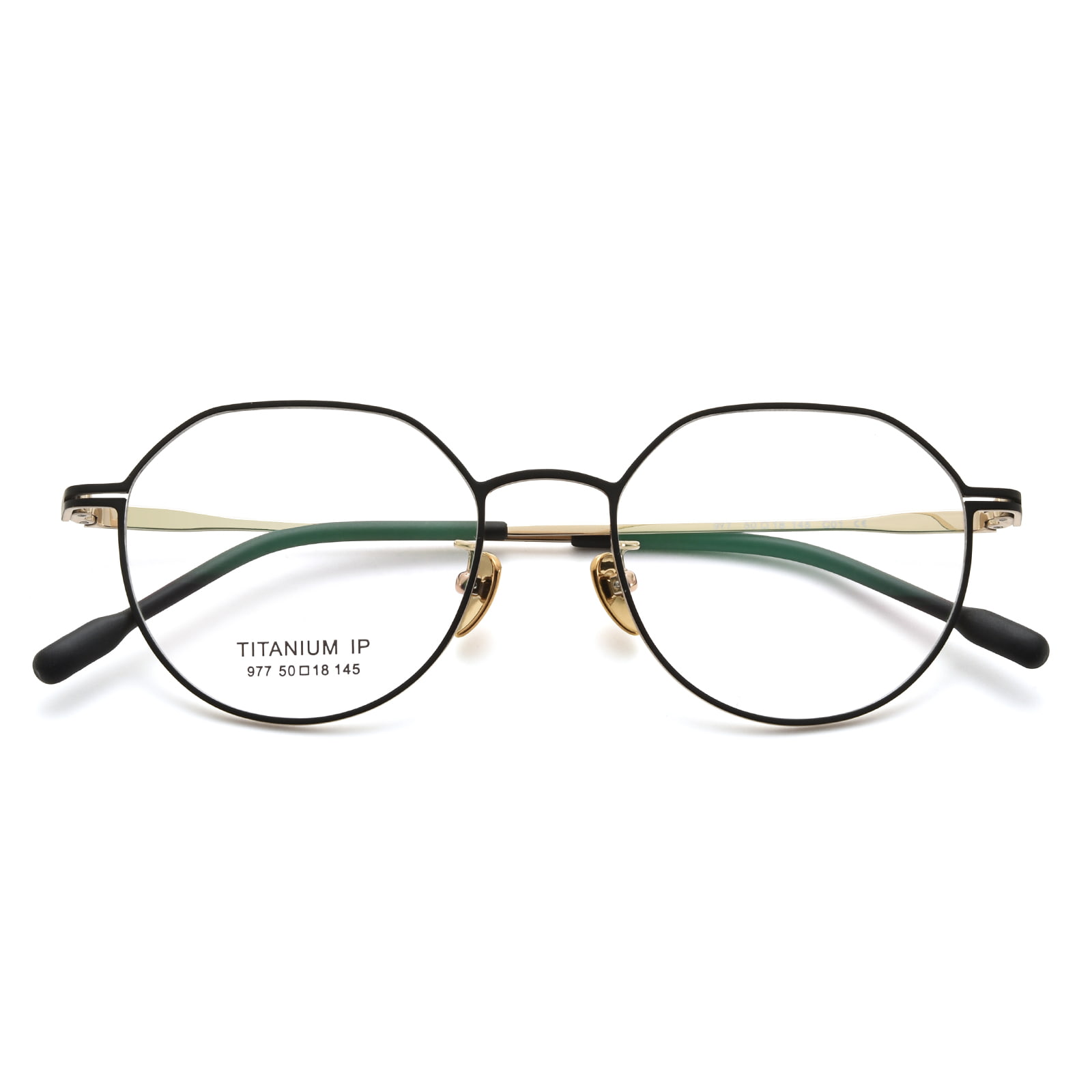 977 Gafas de titanio puro no oxidadas con punto sin soldadura y gradiente