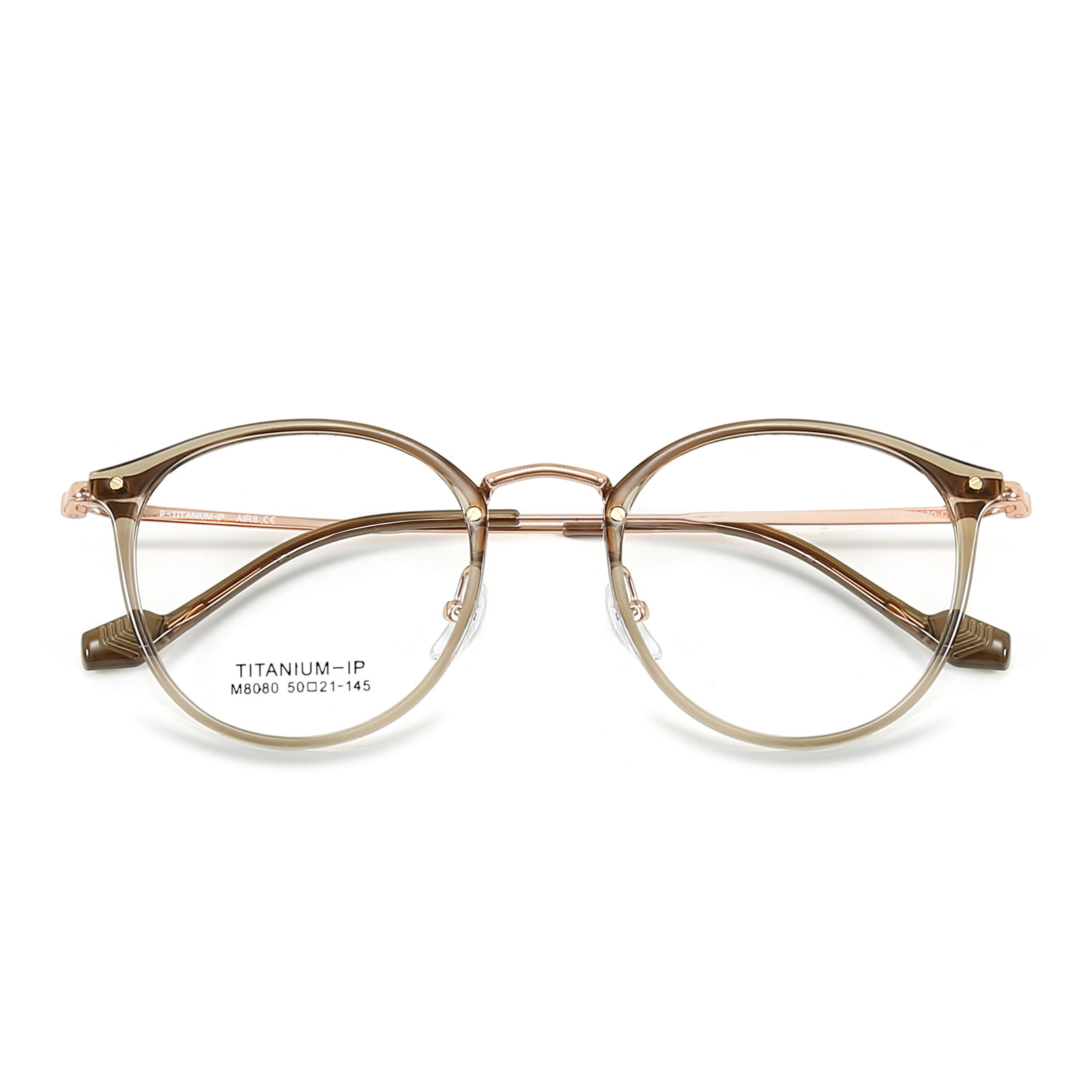 Gafas de titanio beta que no caen con montura redonda delgada M8080