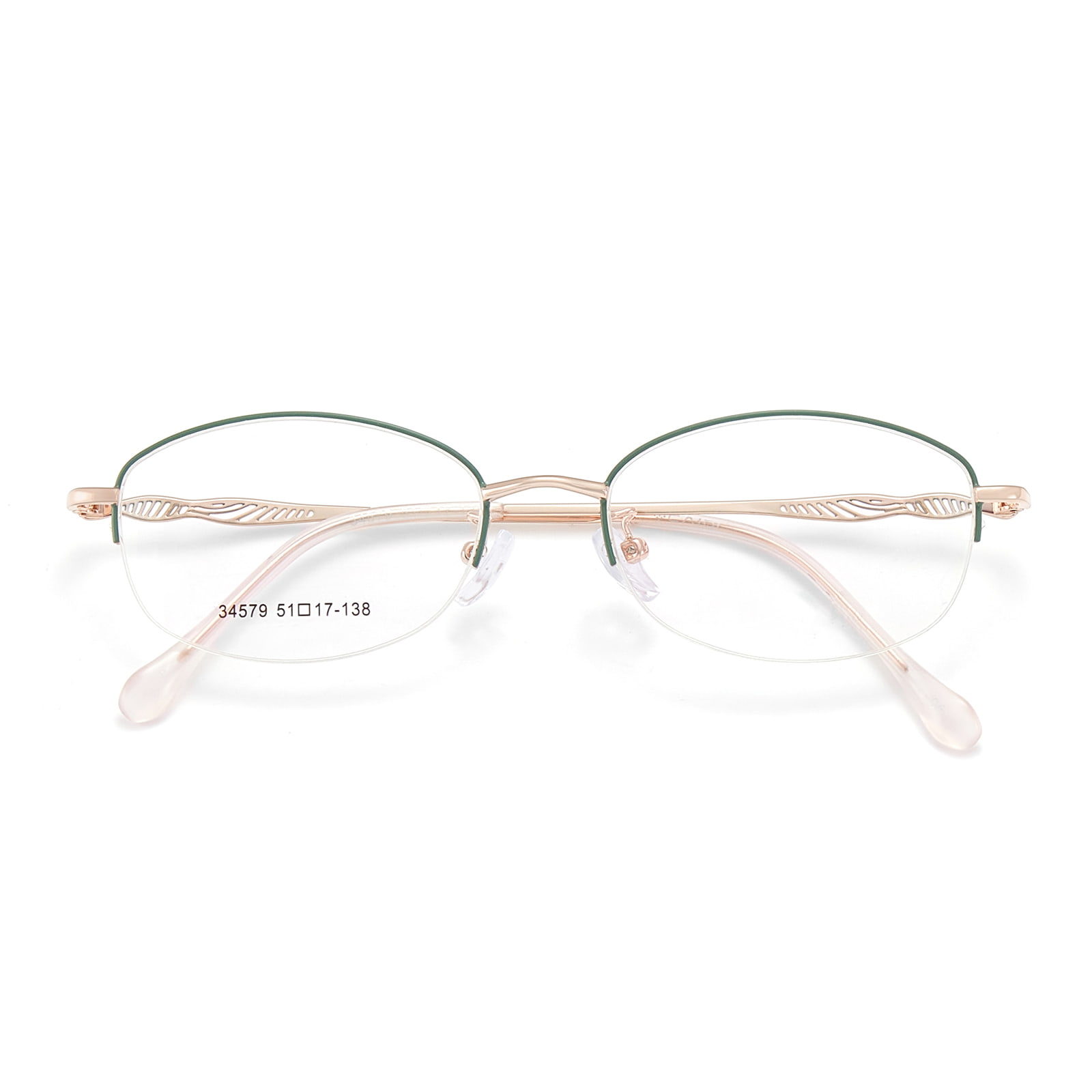 34579 Gafas de aleación de línea hueca asimétrica de oficina
