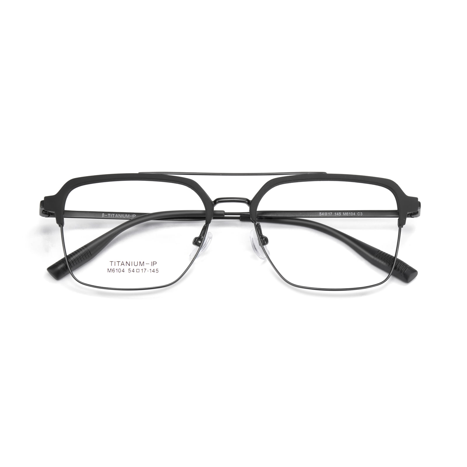 Gafas de titanio β brillantes que no se decoloran y de doble haz M6104
