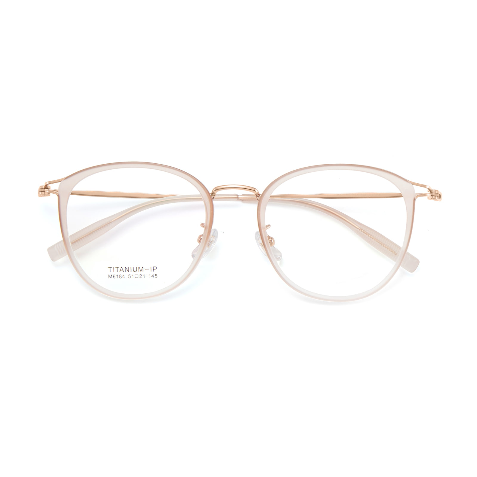 M6184 Gafas de titanio β huecas con pegamento dorado artístico