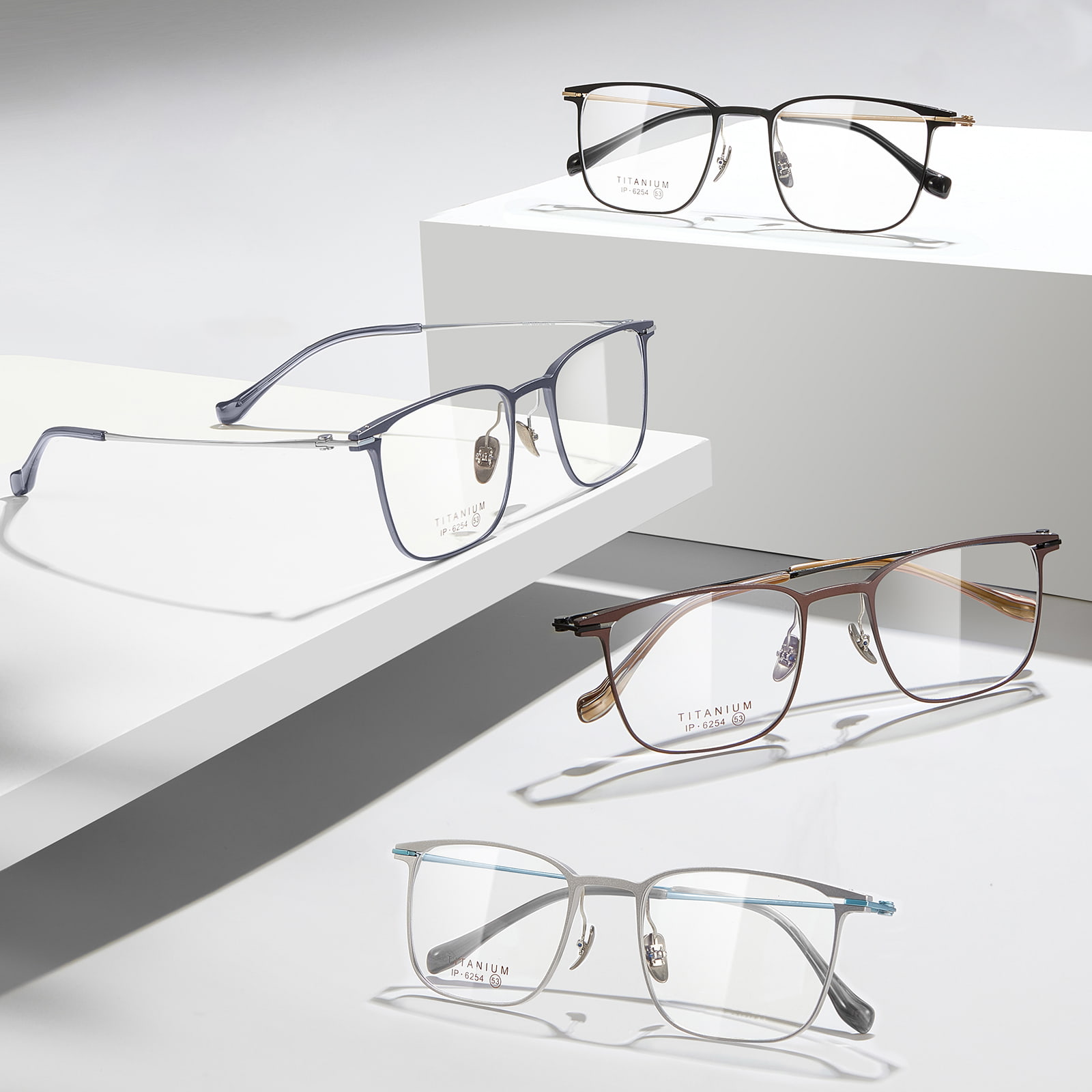 6254 Gafas de titanio puro duraderas y sin costuras