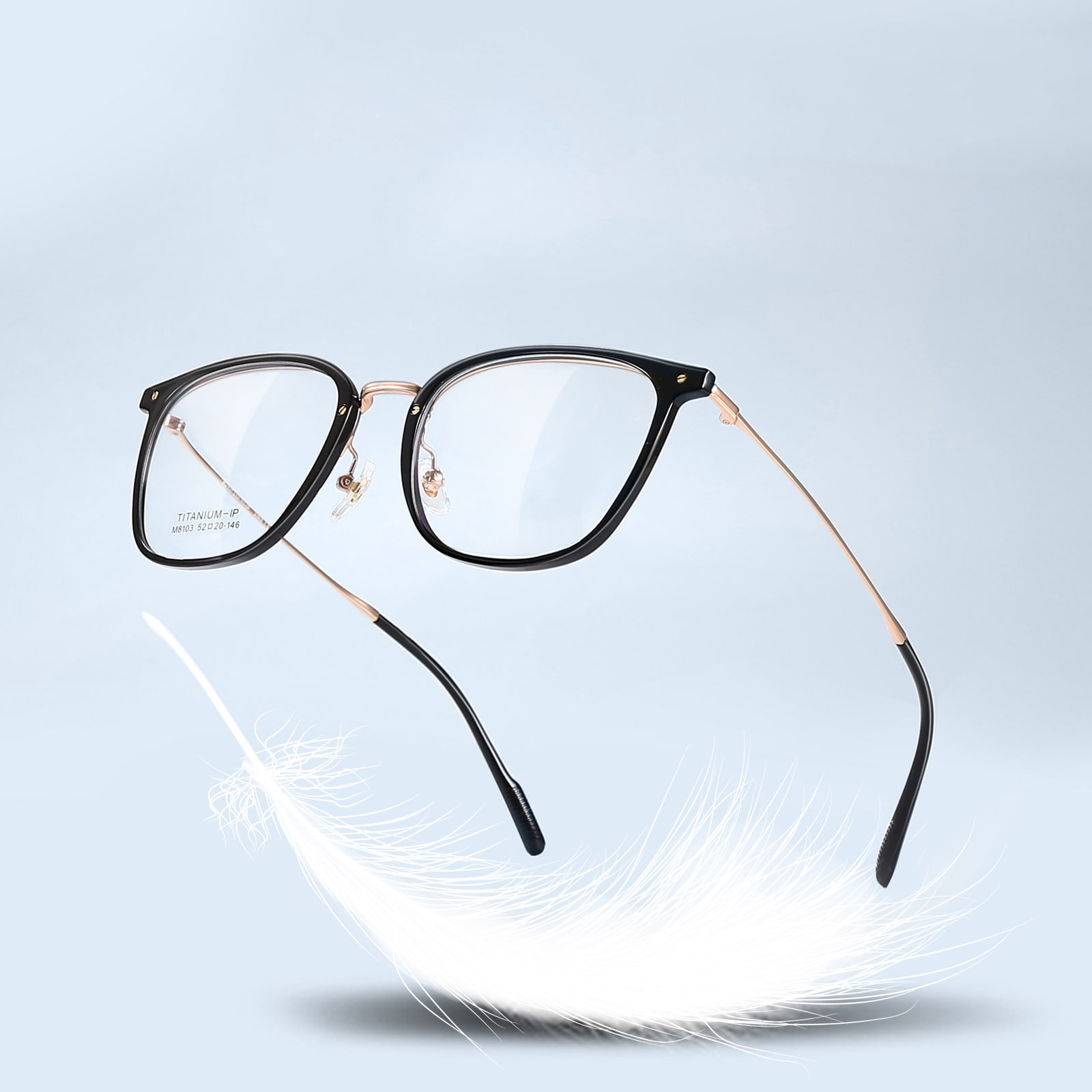 M8103 Gafas de β-titanio transparentes, indeformables y resistentes a caídas