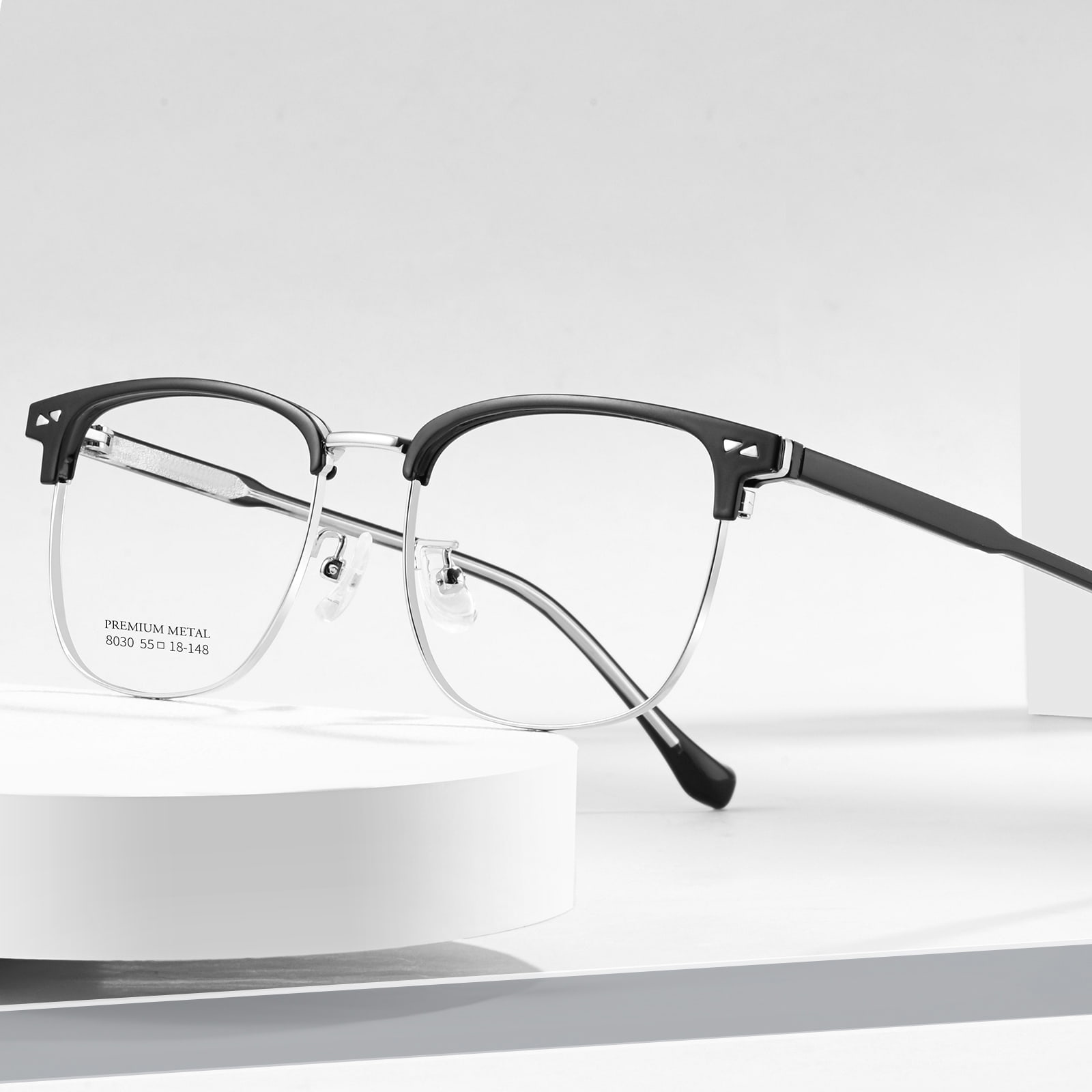 Gafas de aleación con tira de metal integradas para empresas 8030