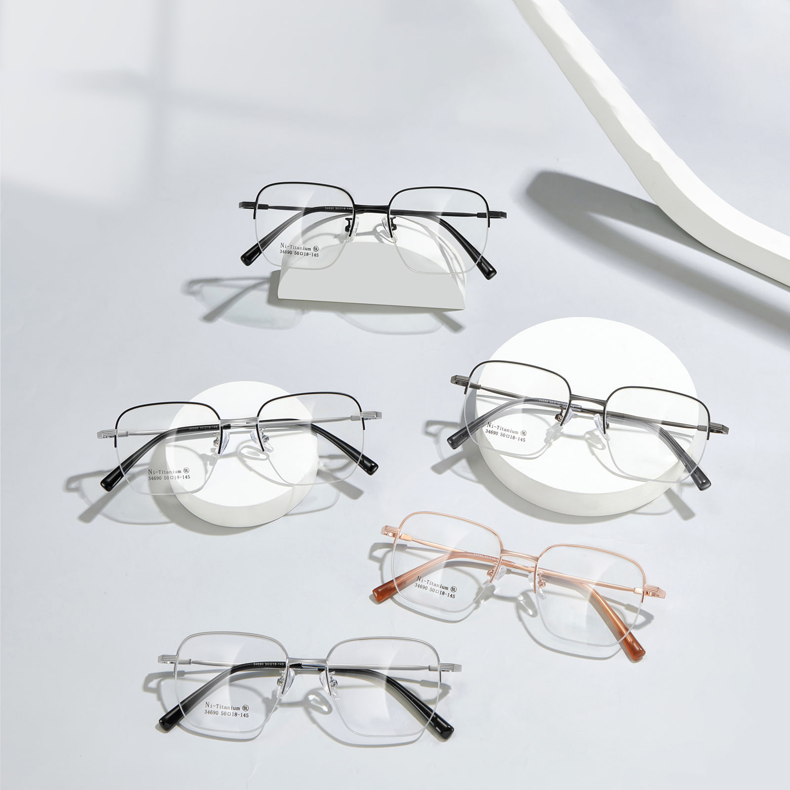 34690 Gafas retro de cara completa doradas
