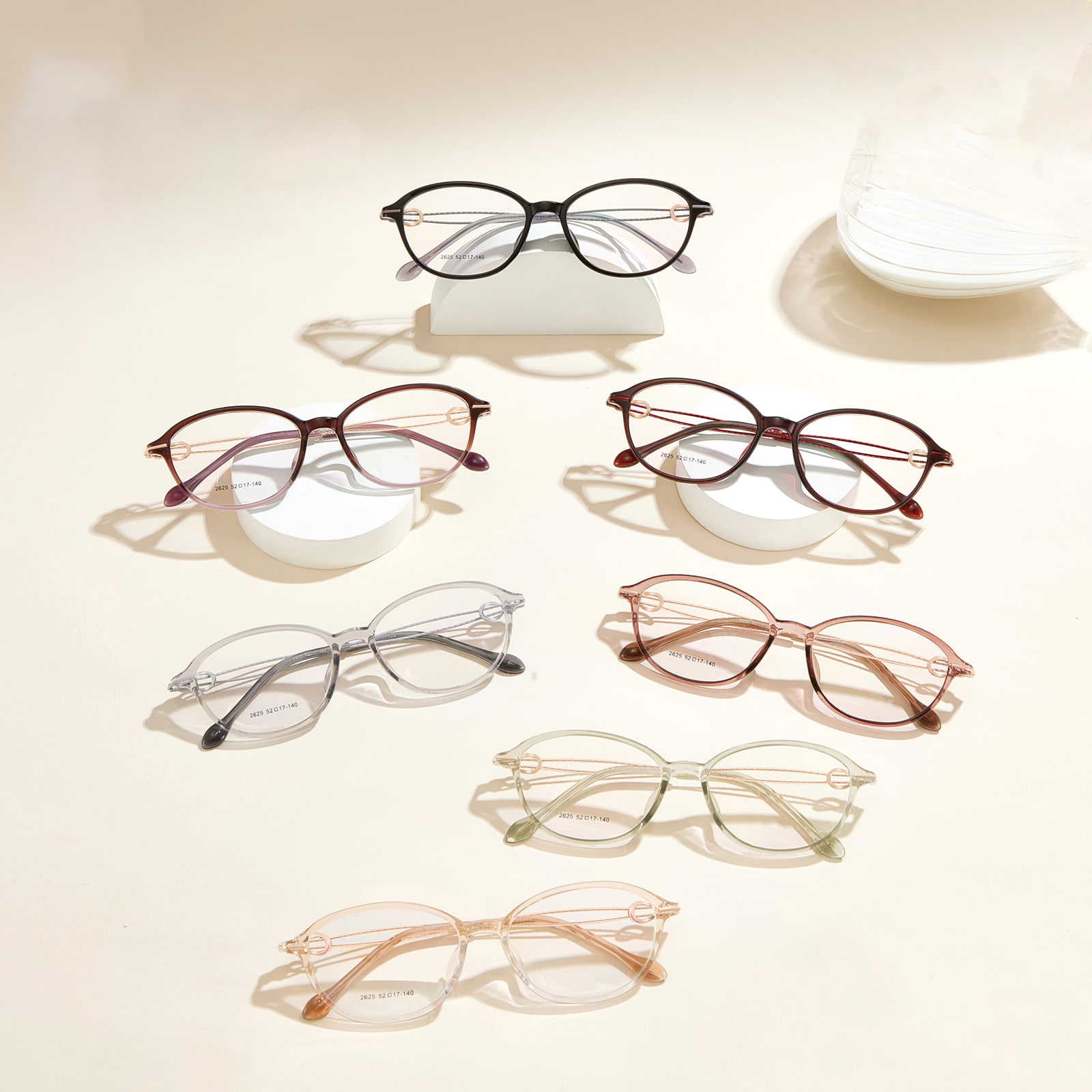 2625 Gafas TR90 con incrustaciones de purpurina resistentes al sudor
