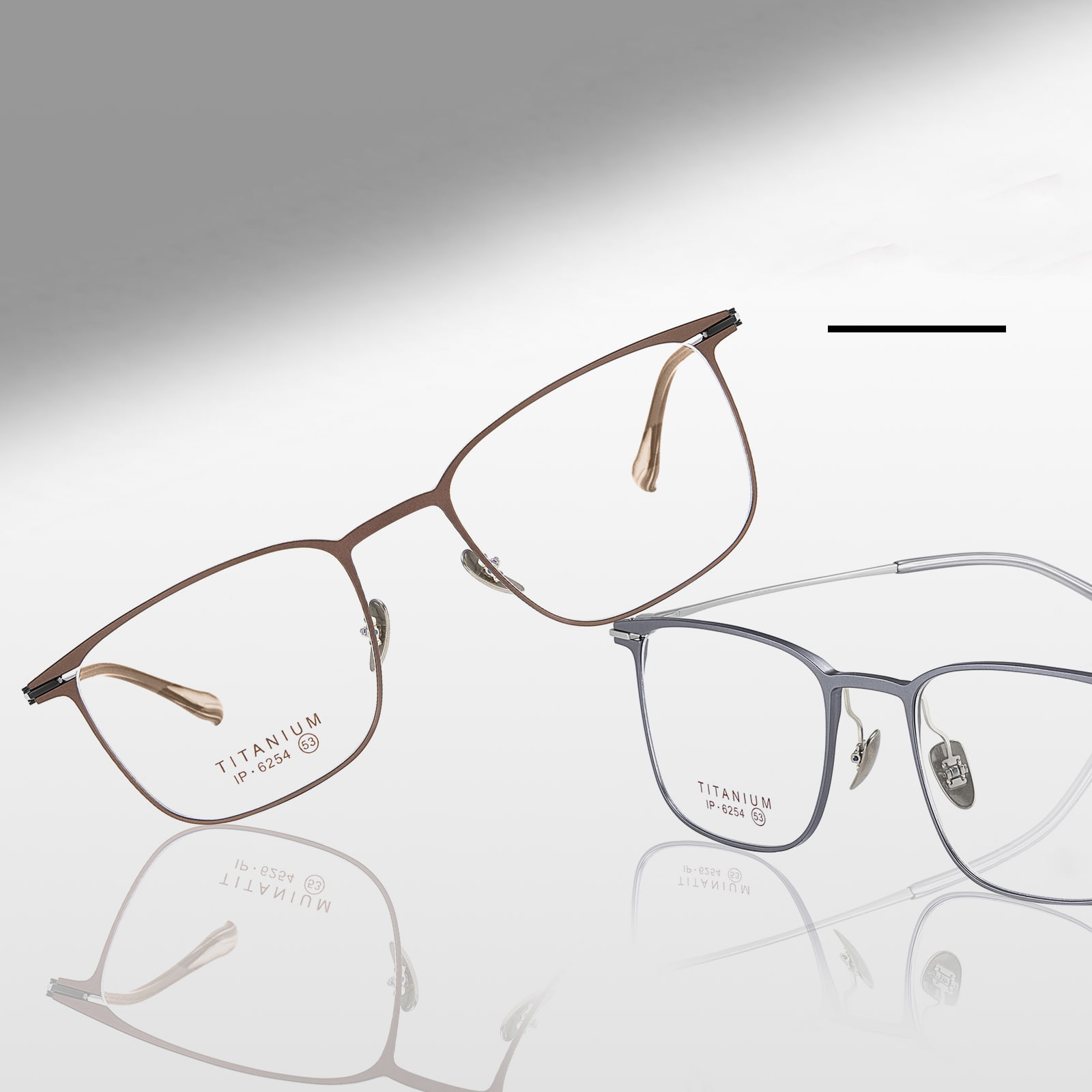 6254 Gafas de titanio puro duraderas y sin costuras