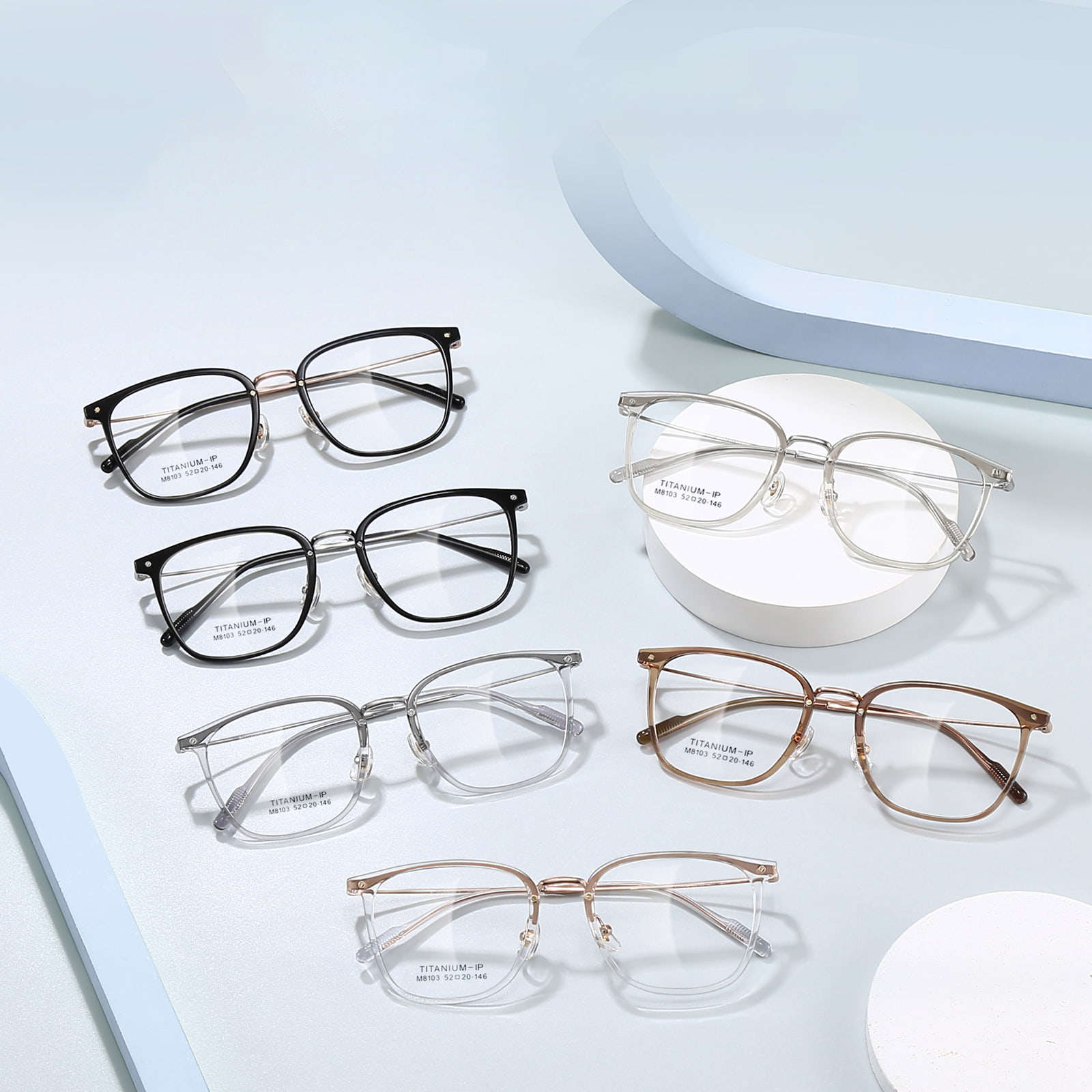 M8103 Gafas de β-titanio transparentes, indeformables y resistentes a caídas