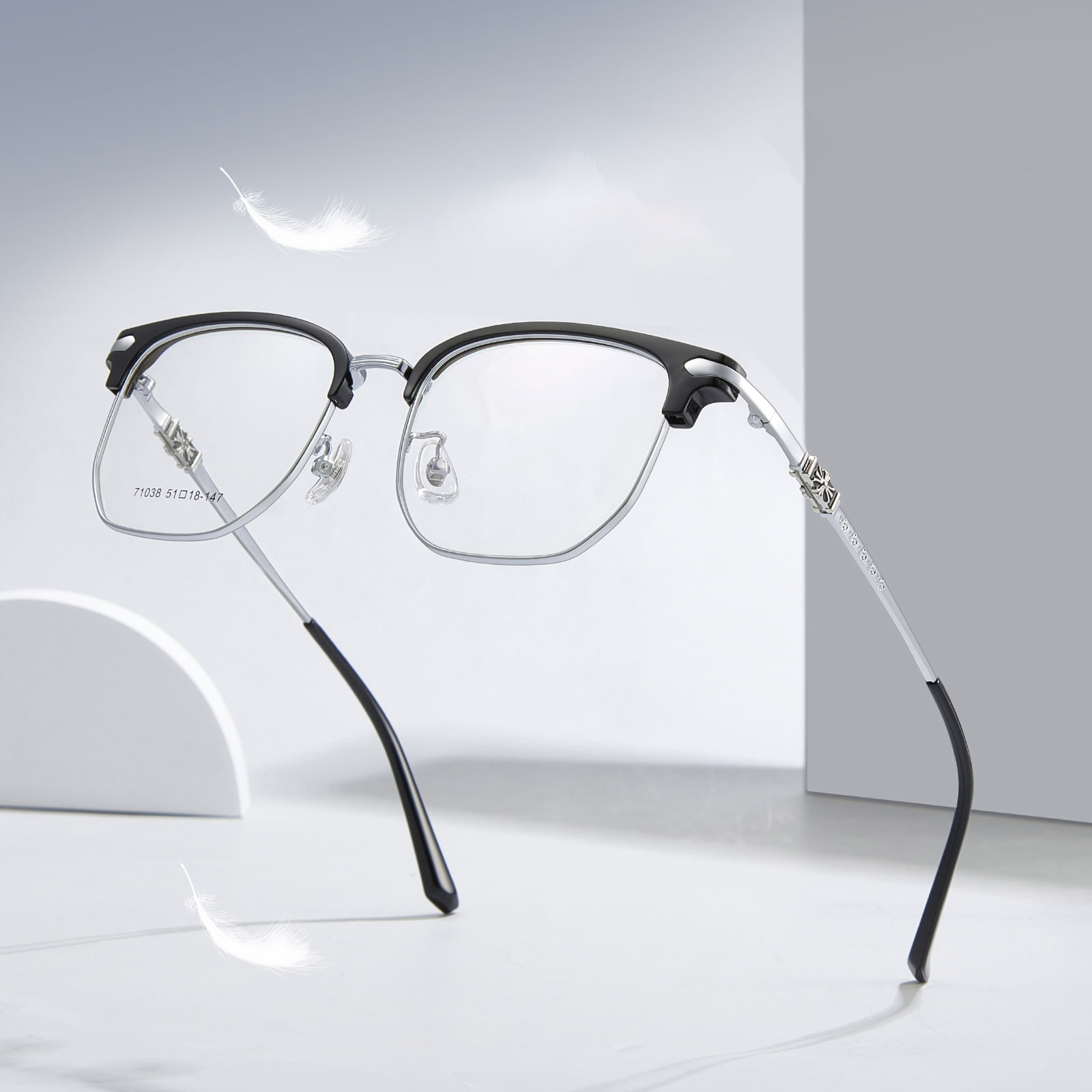 71038 Gafas casuales de aleación antifatiga ocular