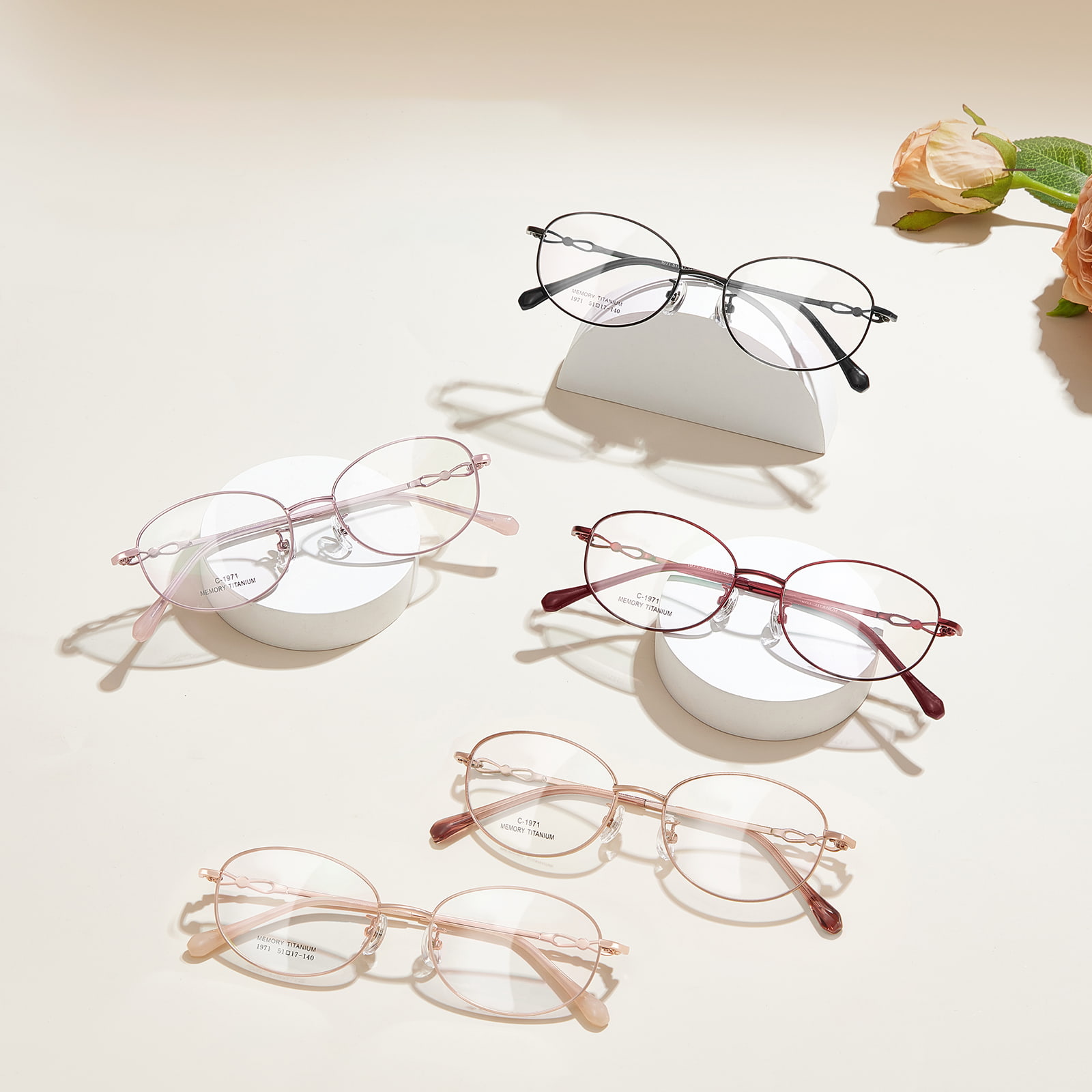 Gafas de aleación de titanio con memoria delicada Commuter 1971
