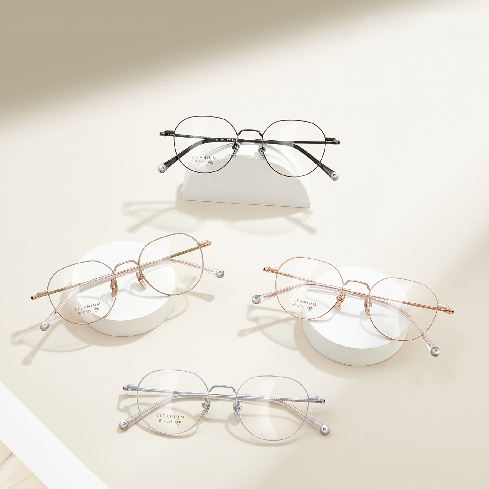 6221 Gafas de titanio puro no oxidadas, suaves y compactas