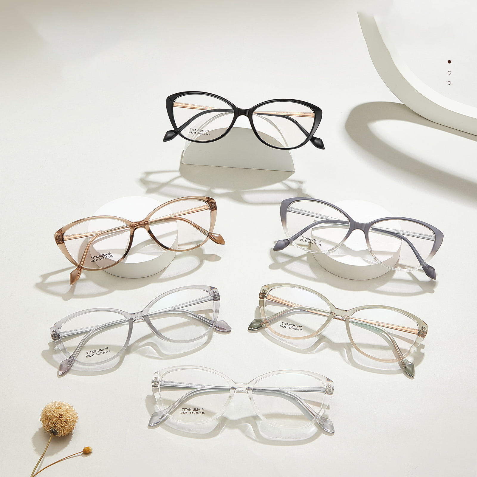 M8241 Patas de titanio con relieve flexibles β Gafas de titanio