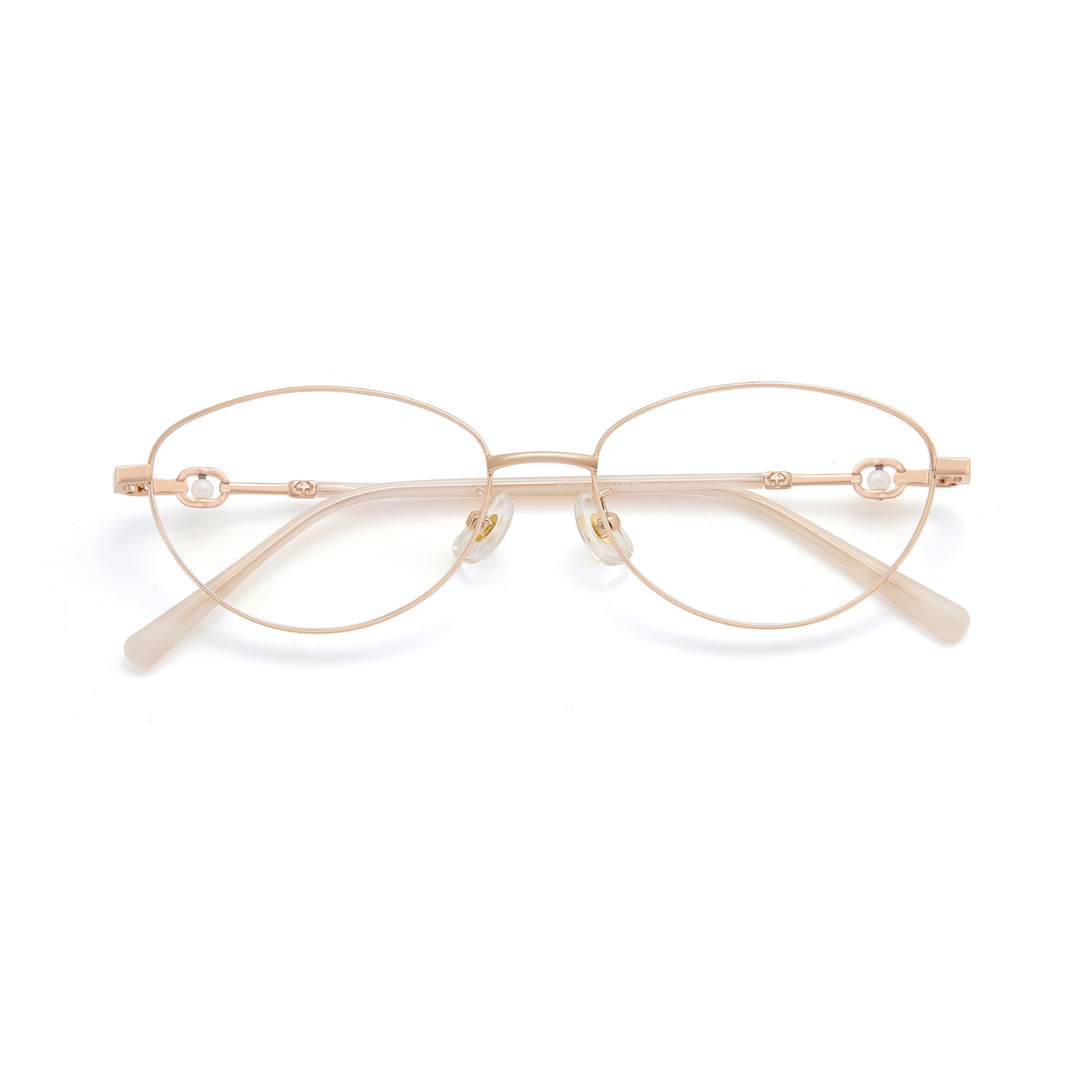58166 Gafas de aleación con pelo de perlas y ojo de gato