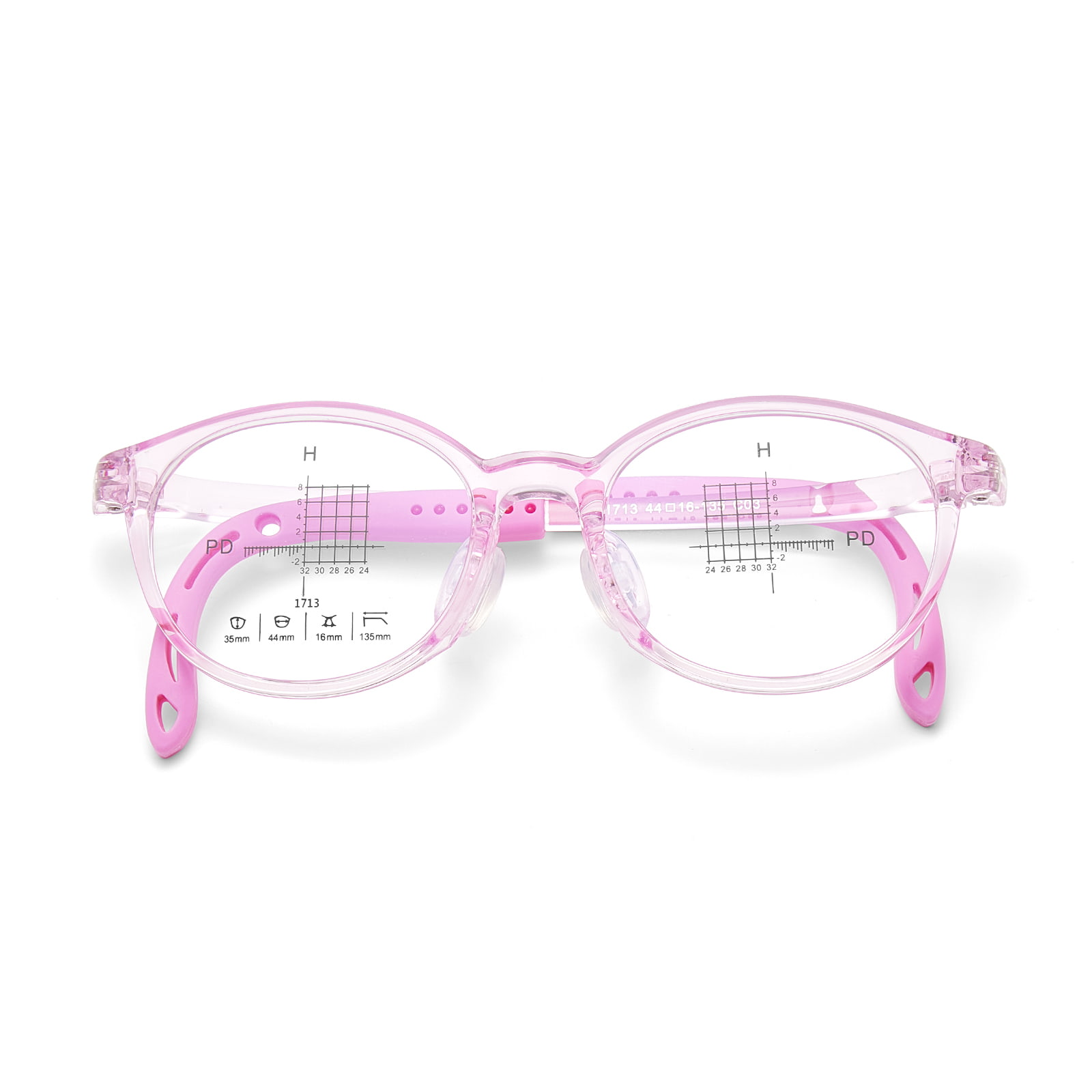 1713 Patillas ajustables, cómodas y suaves almohadillas para la nariz de silicona, gafas