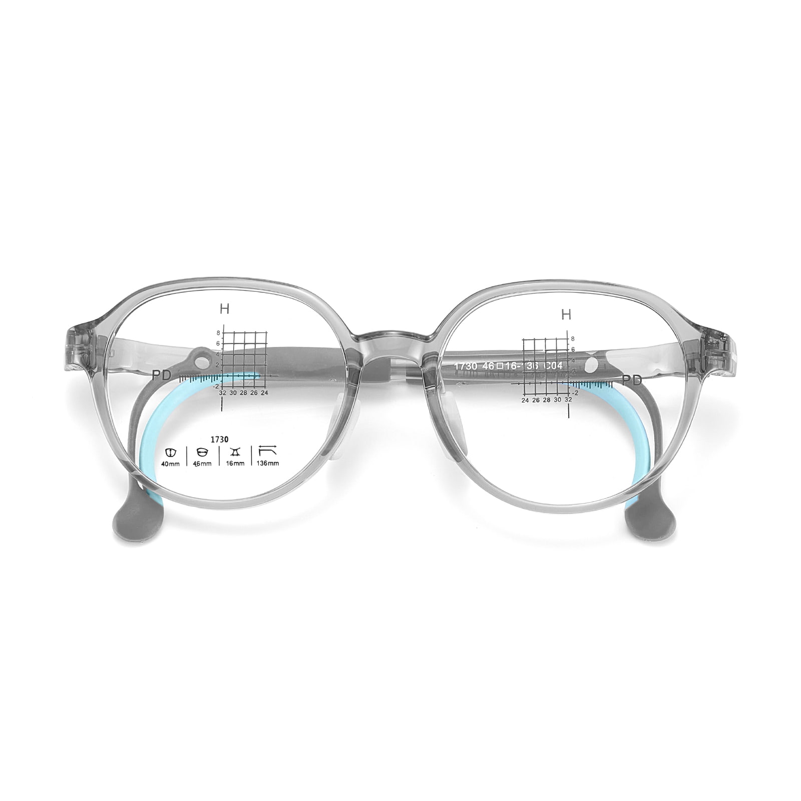 1730 Gafas con almohadilla para la nariz de silicona suave, curvadas arbitrariamente, respetuosas con el medio ambiente y respetuosas con la piel