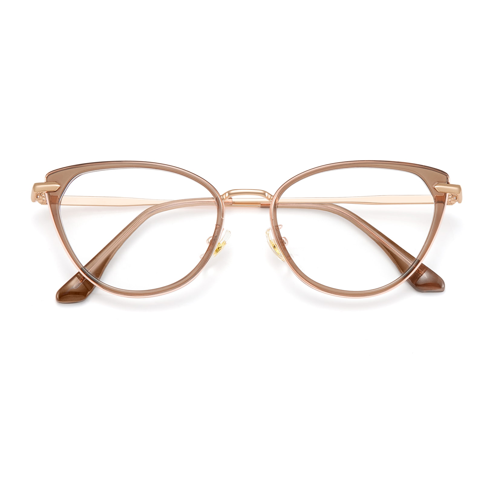 S11916 Gafas antiluz azul con borde metálico y pegamento dorado