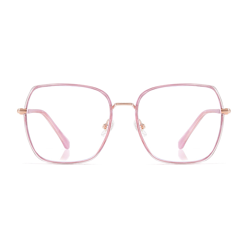 2288 Gafas antiluz azul con montura grande y purpurina de borde ancho engrosado