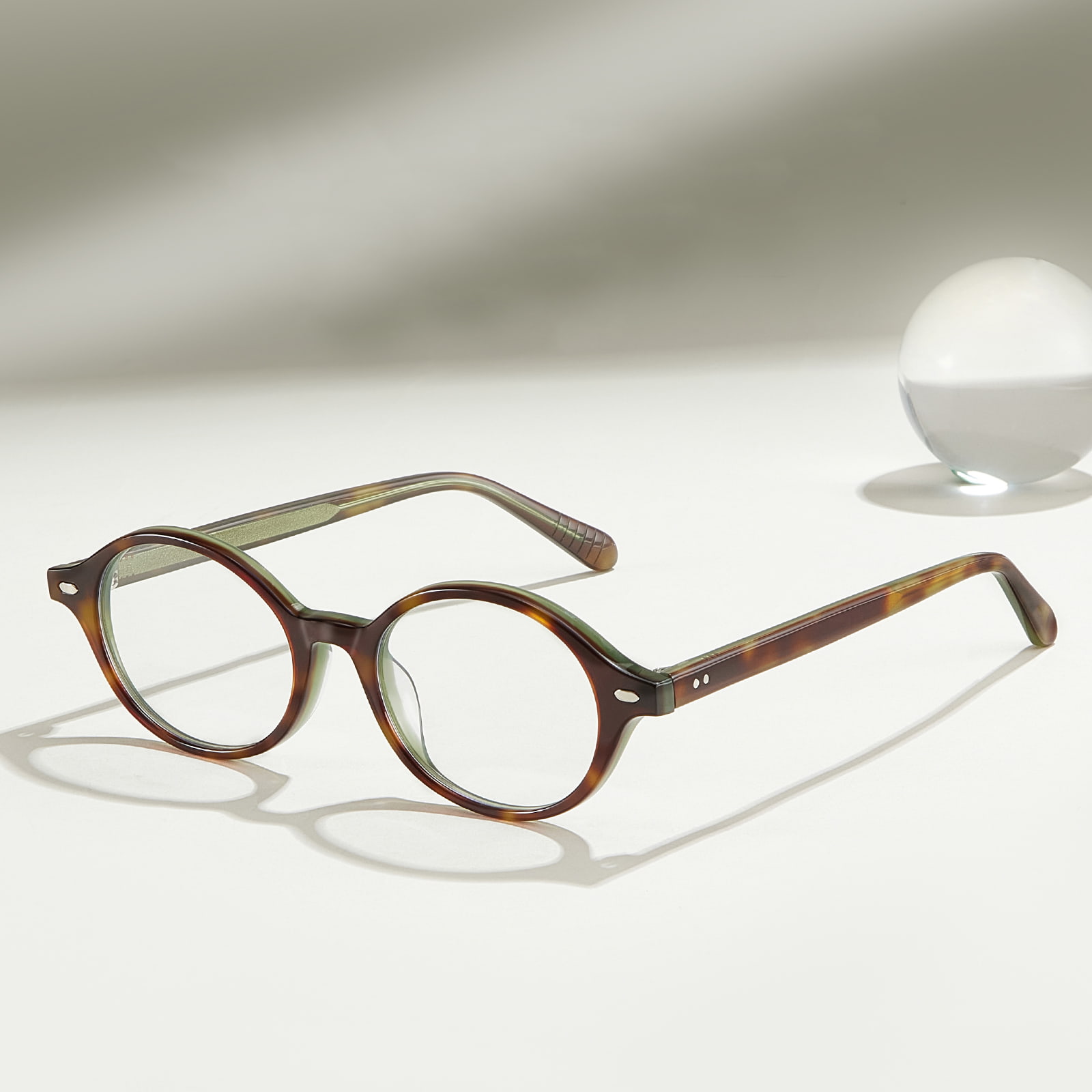 BC8046 Gafas ovaladas simples de acetato hipoalergénico