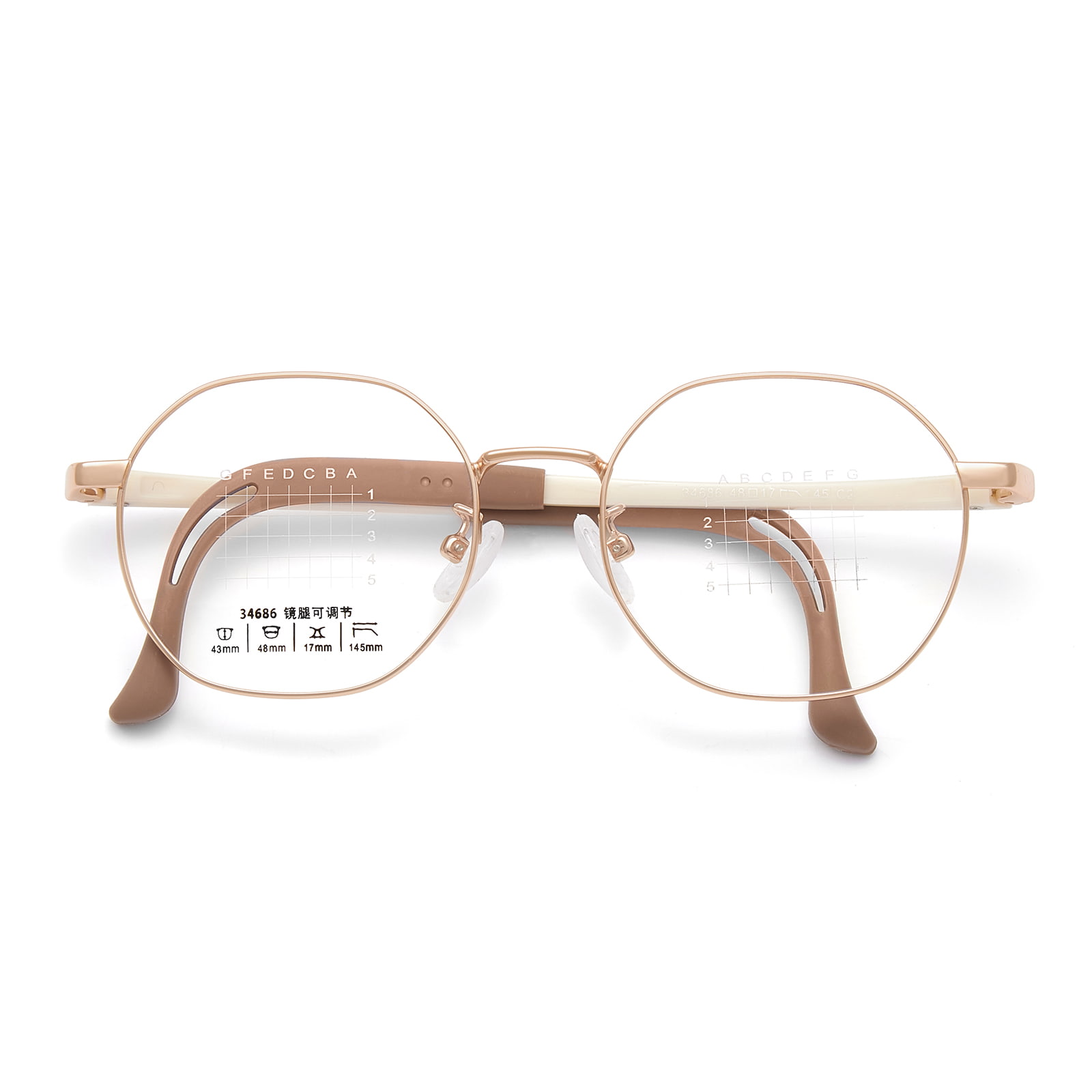 34686 Gafas juveniles de aleación poligonal