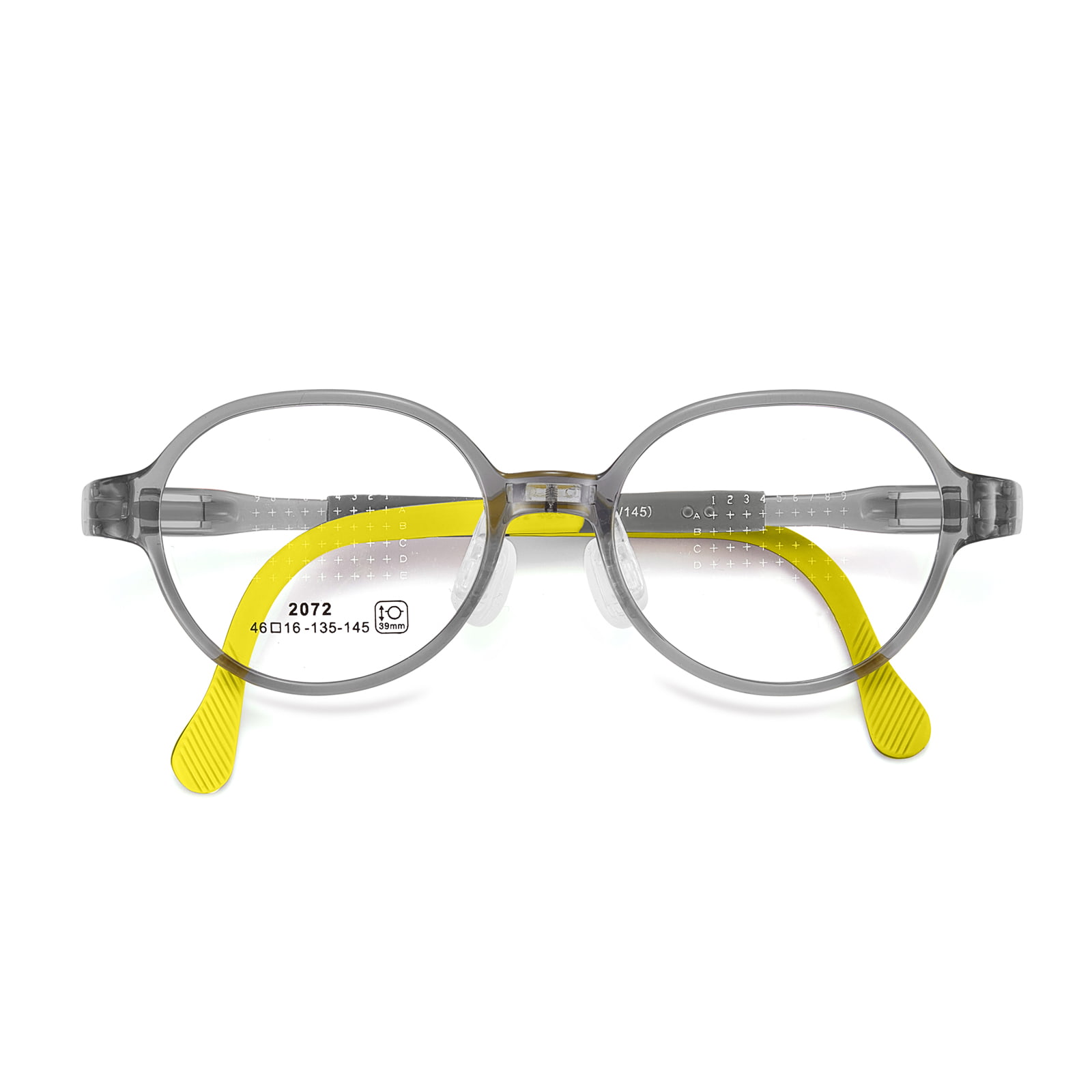2072 Gafas con almohadilla nasal de silicona suave resistentes al desgaste con bisagra de lazo para estudiantes