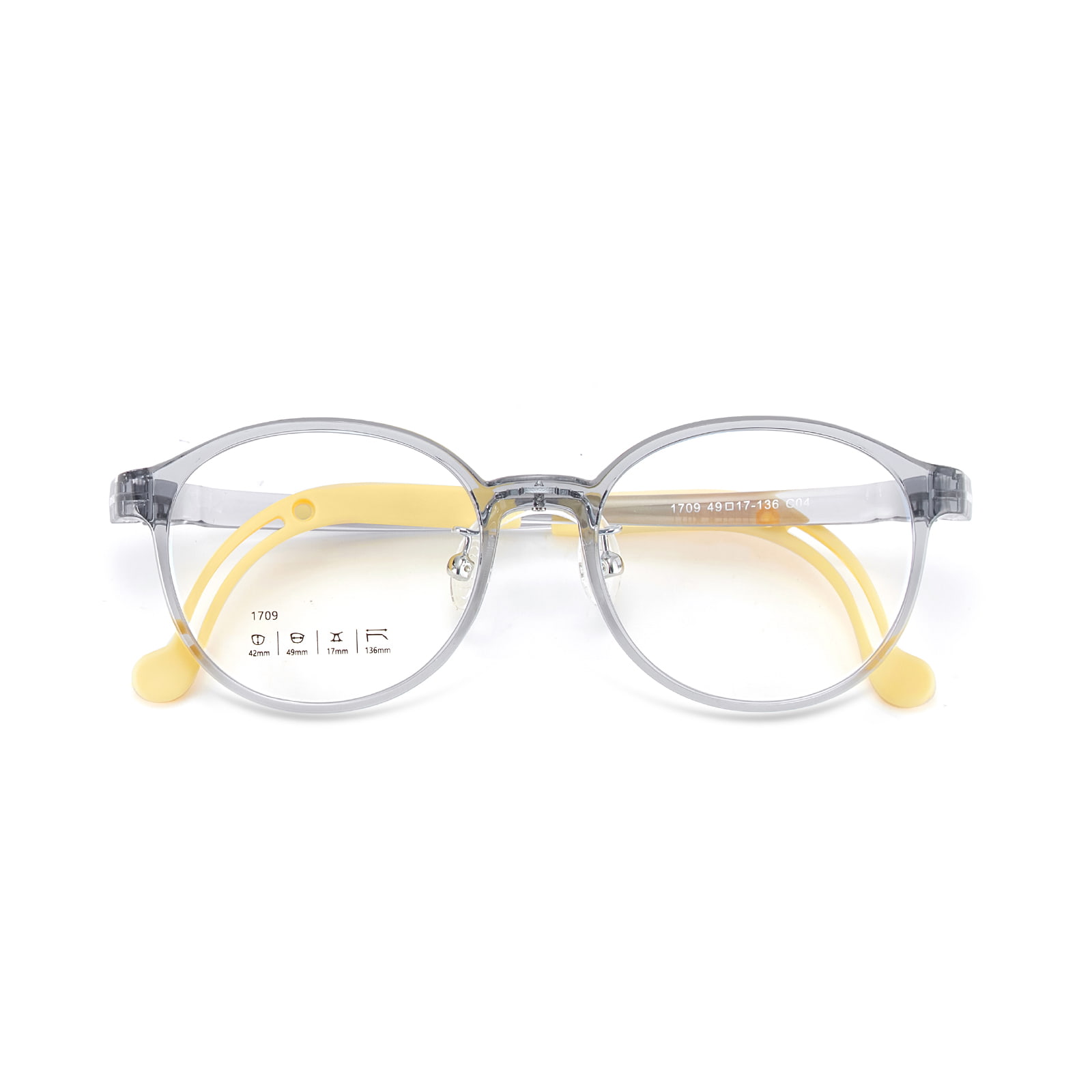 1709 Gafas con almohadilla nasal de silicona suave, flexibles y resistentes a los impactos para niños