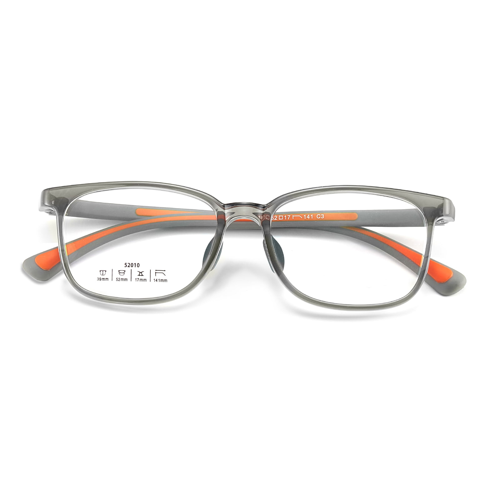 52010 Gafas con almohadillas para la nariz de silicona suave desmontables con montura TR de dos tonos