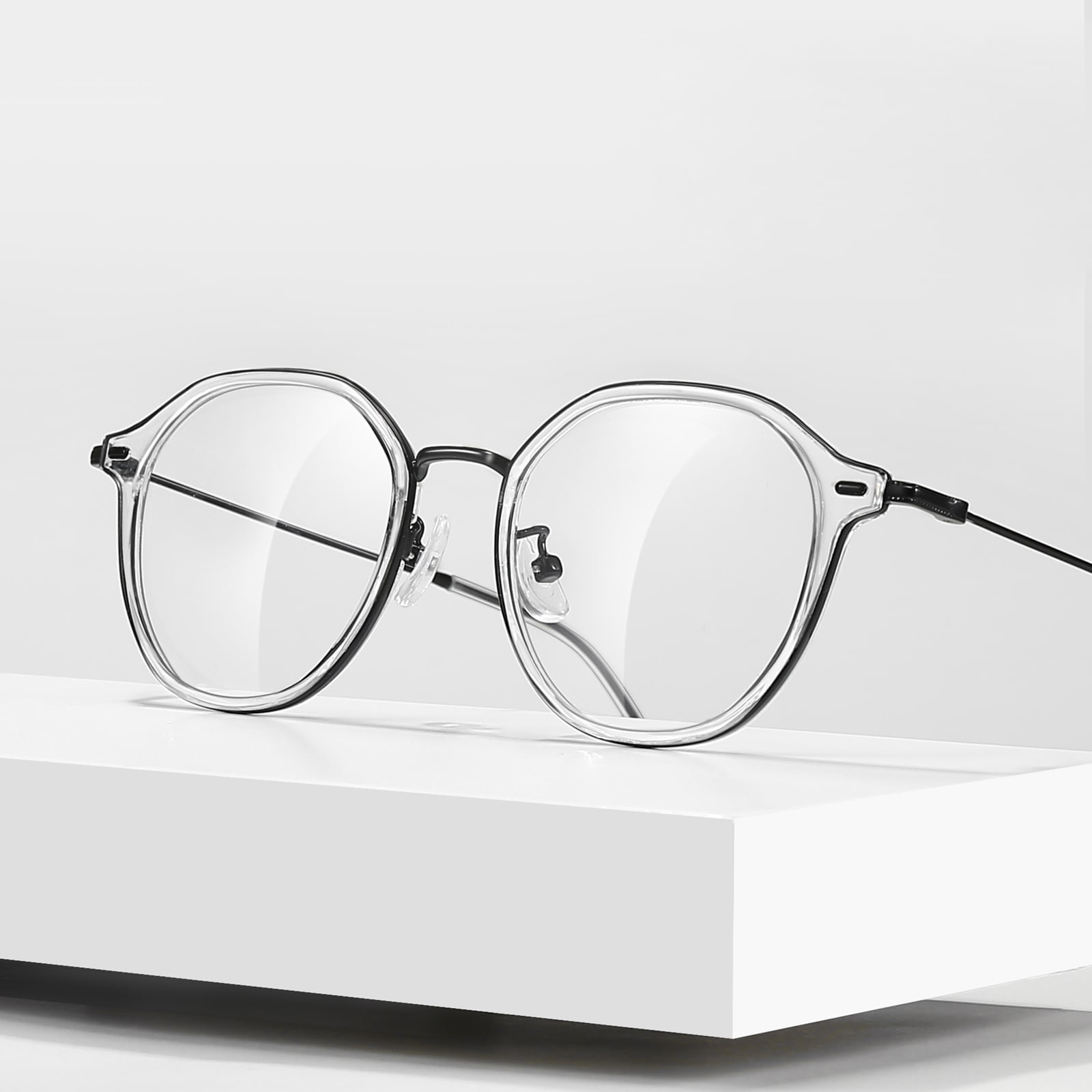 01341 Gafas con pegamento dorado ajustables libremente, gafas antiluz azul