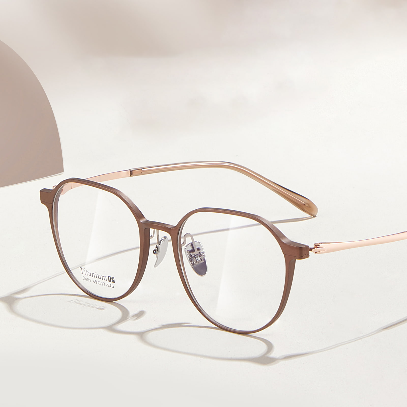 2451 Gafas de lectura de aluminio y magnesio antirrayas de una sola pieza
