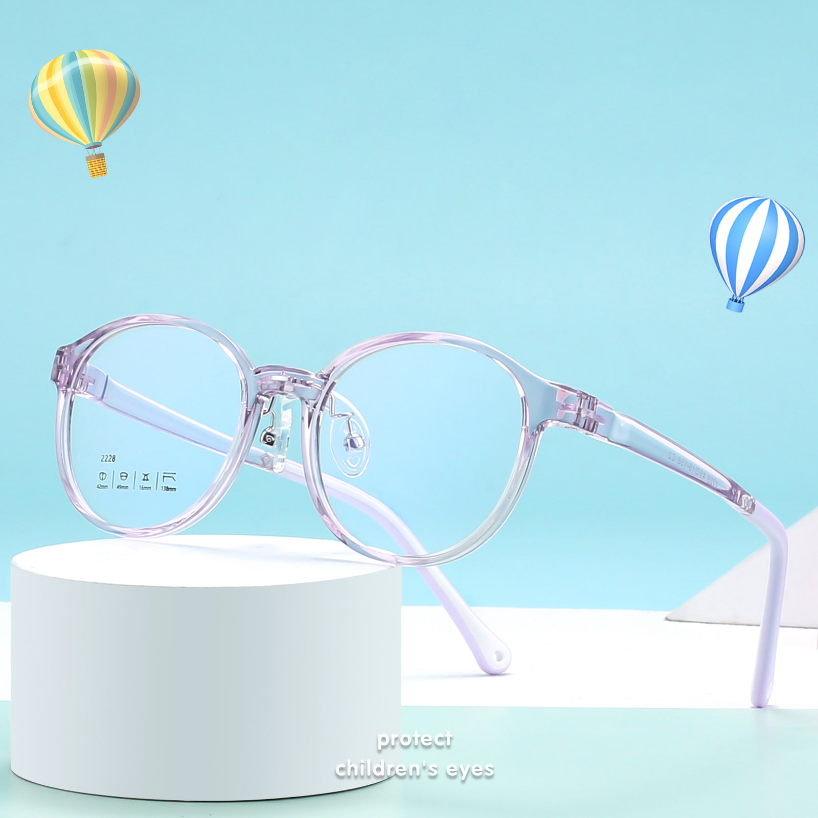 2228 Funda antideslizante bicolor para pies Recubrimiento antibacteriano Almohadillas nasales de silicona suave Gafas