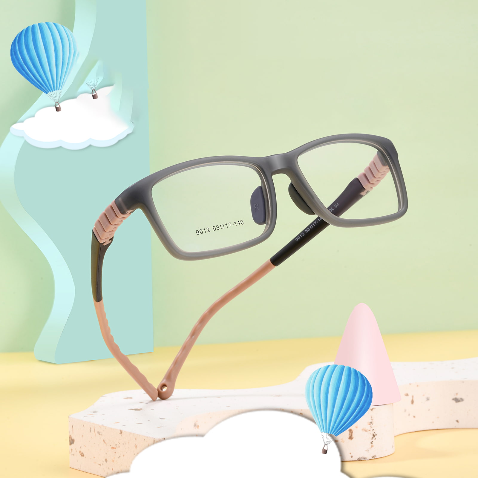 9012 Gafas deportivas juveniles desmontables no alérgicas