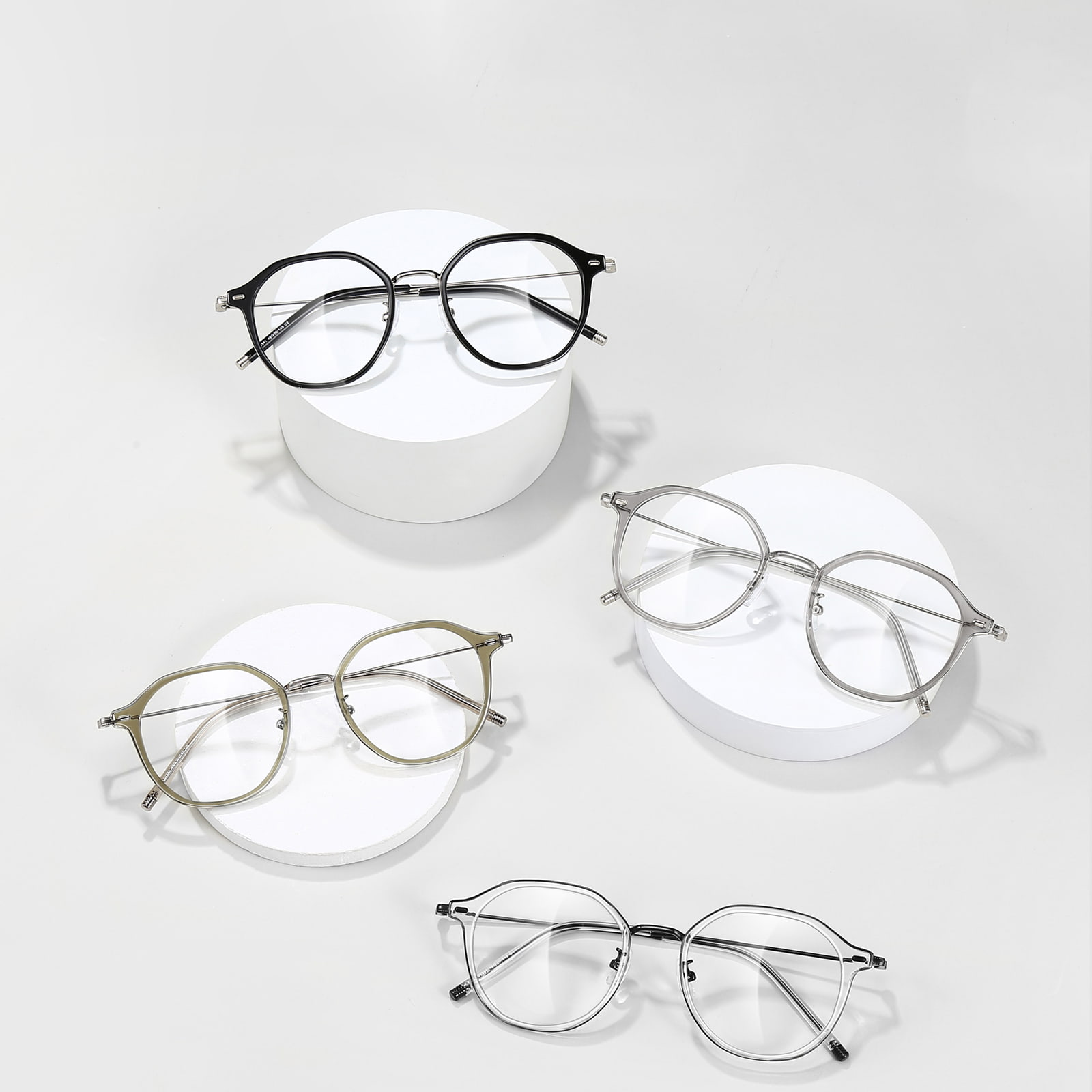 01341 Gafas con pegamento dorado ajustables libremente, gafas antiluz azul