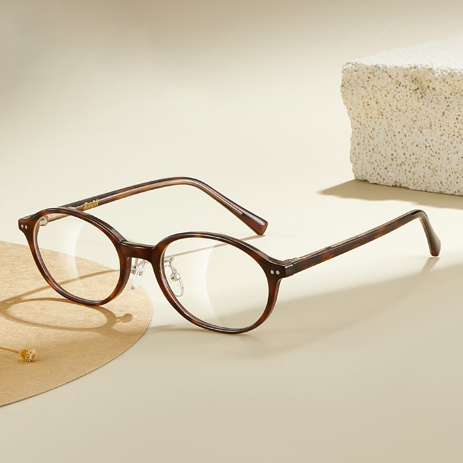 D004 Gafas retro antiluz azul ovaladas finas con montura pequeña