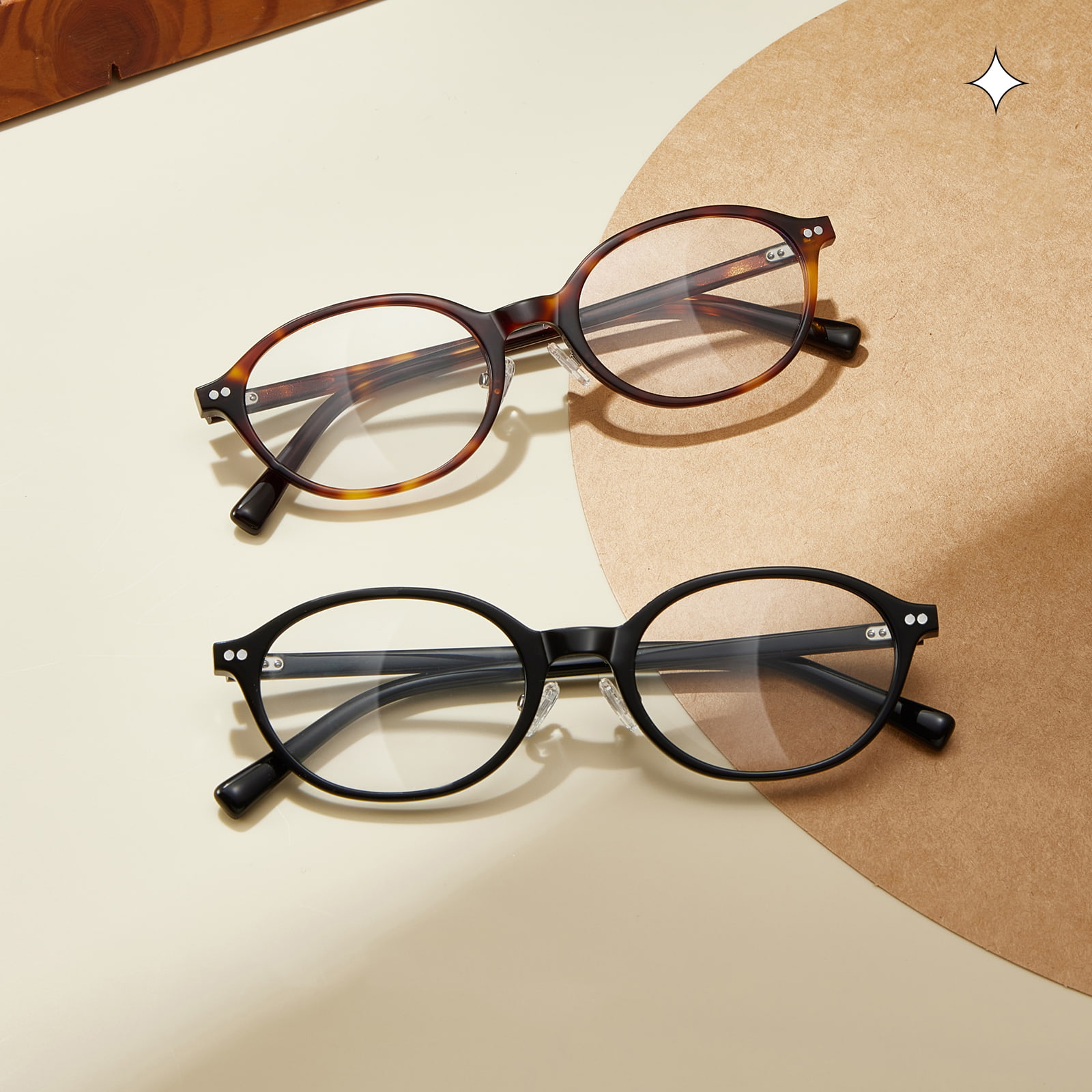 BC2049 Gafas de acrilato ovaladas y respetuosas con la piel para trabajo por computadora