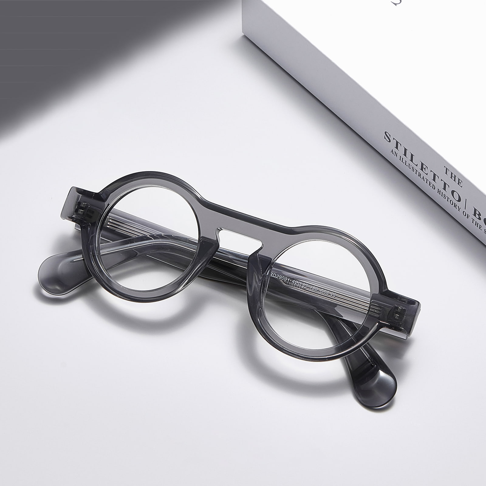 RD29001 Gafas Rock pequeñas de acetato con montura redonda