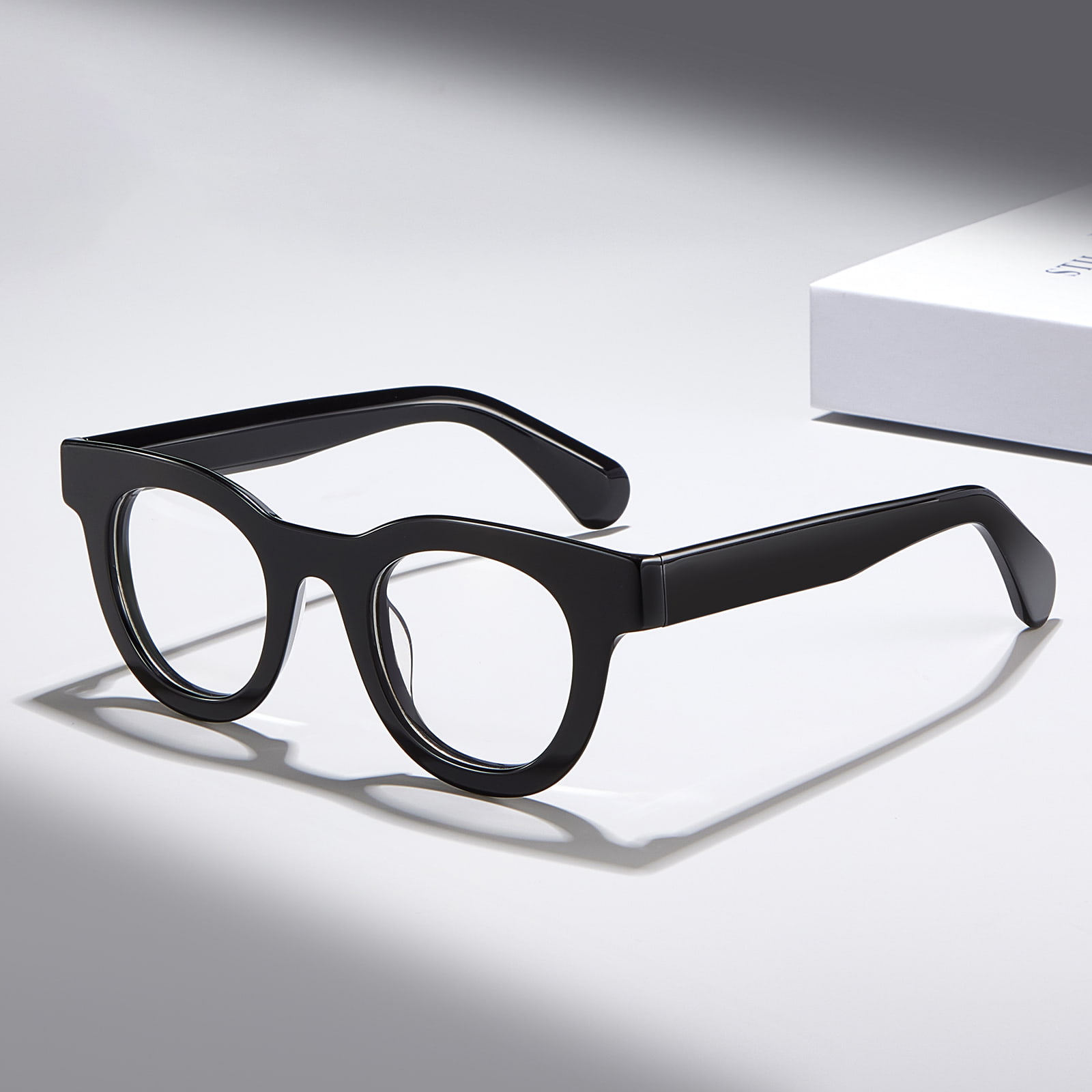 RD29003 Gafas de placa resistente con montura redonda gruesa