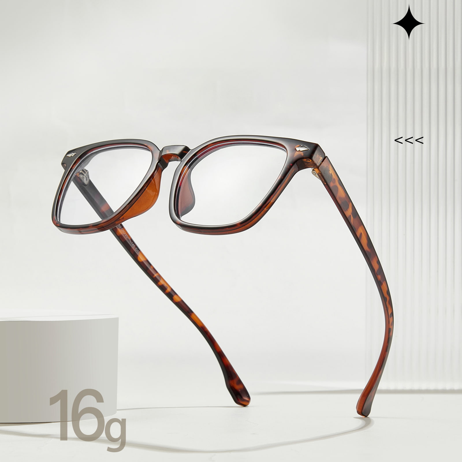 Gafas de bloqueo de luz azul ligeras con montura cuadrada JF8042