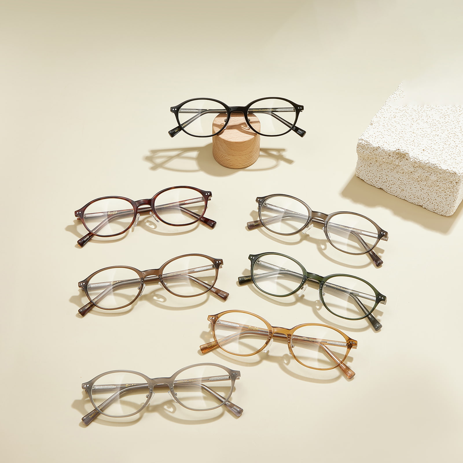D004 Gafas retro antiluz azul ovaladas finas con montura pequeña
