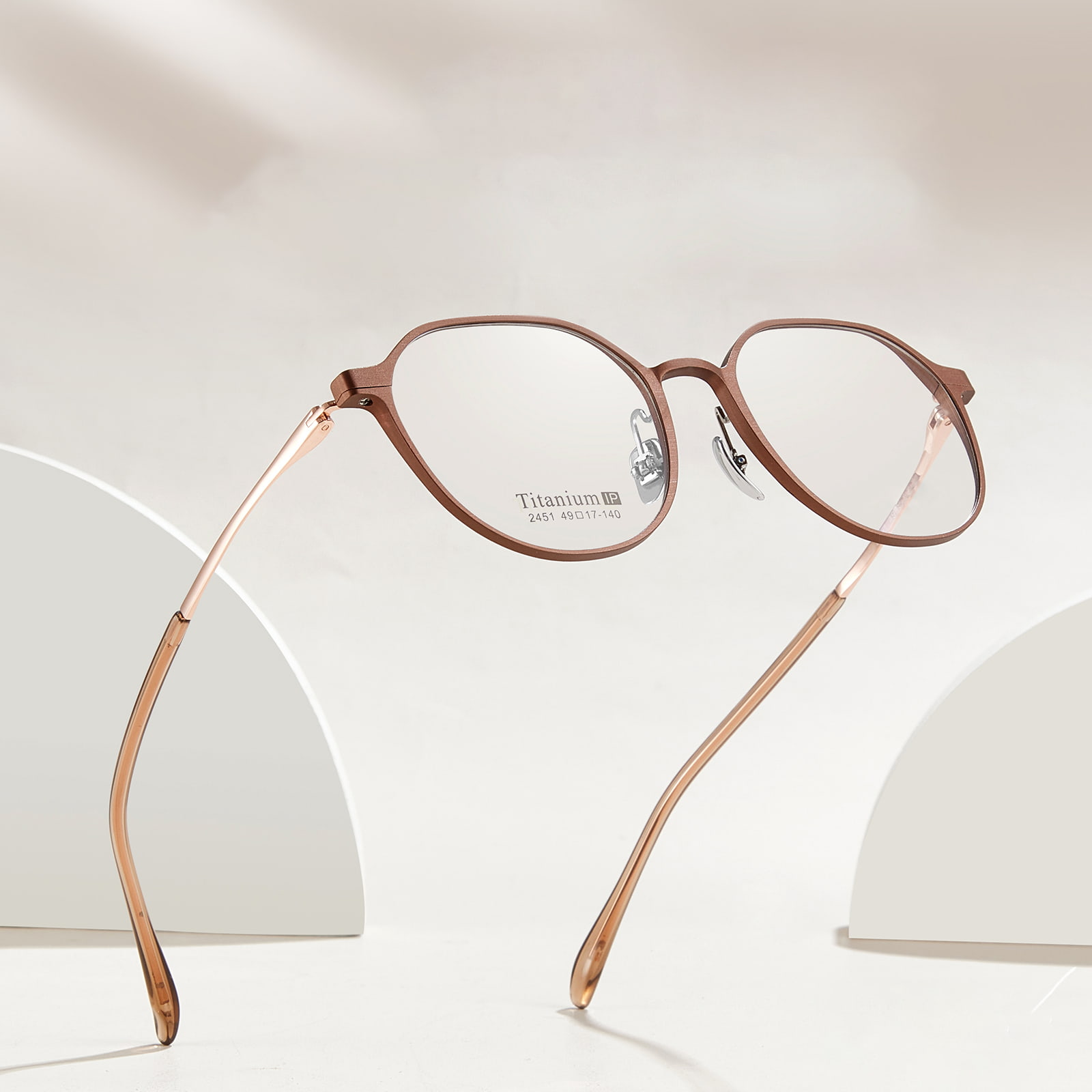 2451 Gafas de lectura de aluminio y magnesio antirrayas de una sola pieza