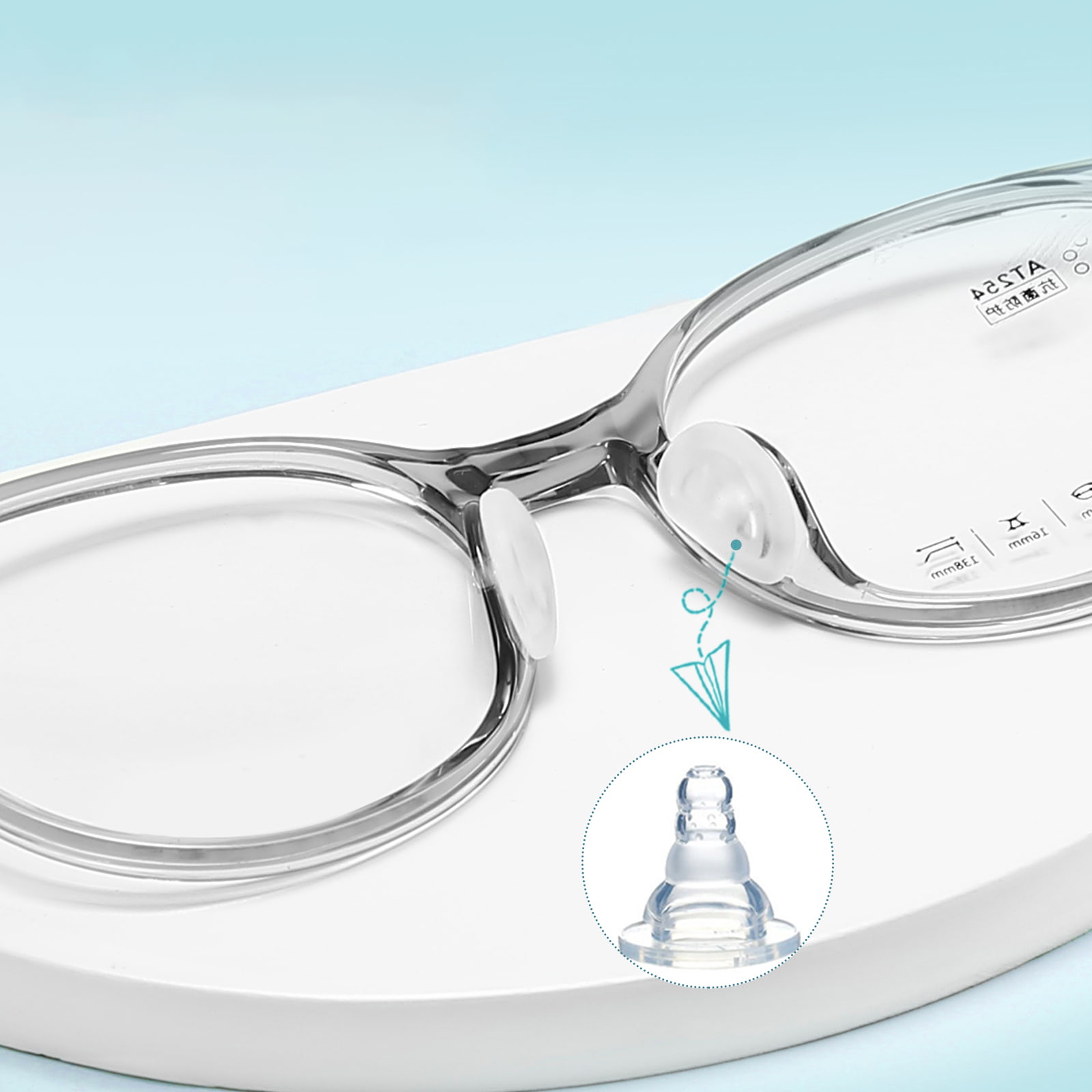 2207 Bisagra incorporada Seguridad TR90 Almohadillas nasales de silicona suave Gafas